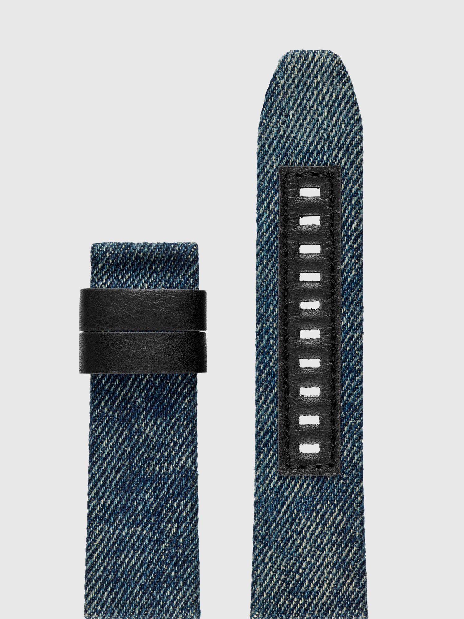 新品　サルセーション　ヘッドバンド　Blue Denim DZT0001 Man: Two-piece denim and black leather strap | Diesel