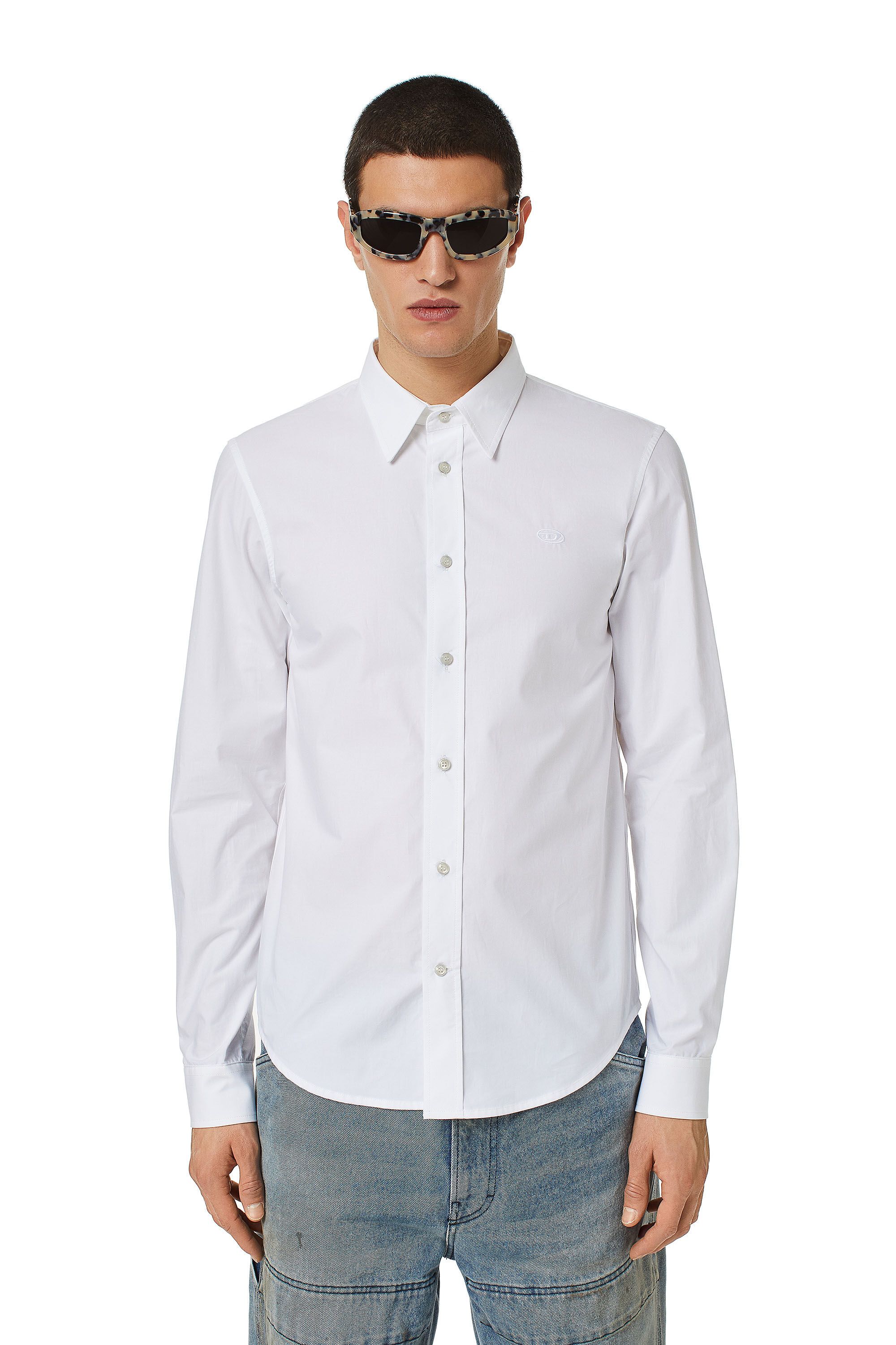 Men's Shirt in technical cotton | Diesel S-BEN-CL