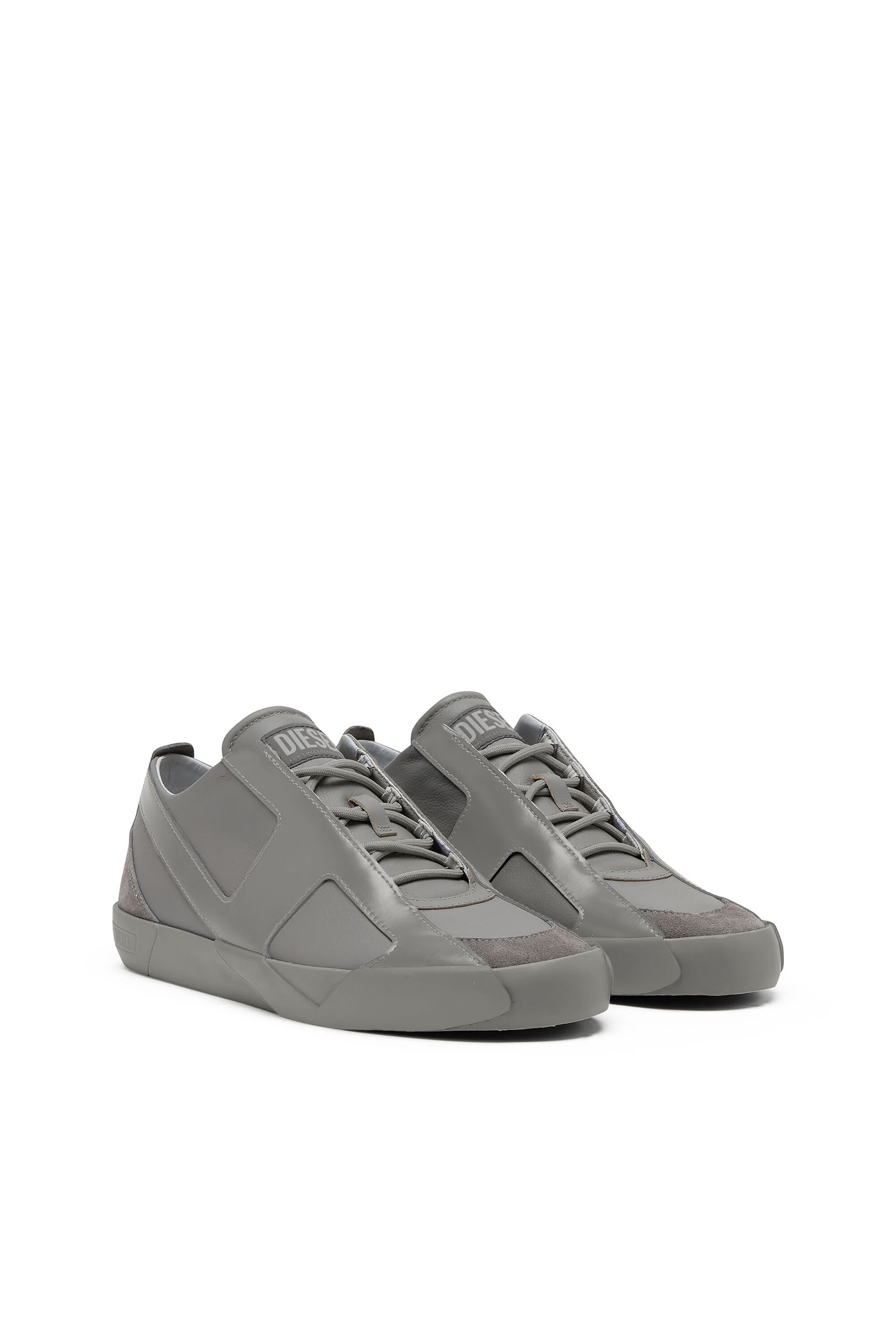 Diesel - S-SLANTE-D LOW, Man's S-Slante-D-Sneakers in suede and leather with D logo in null - 2