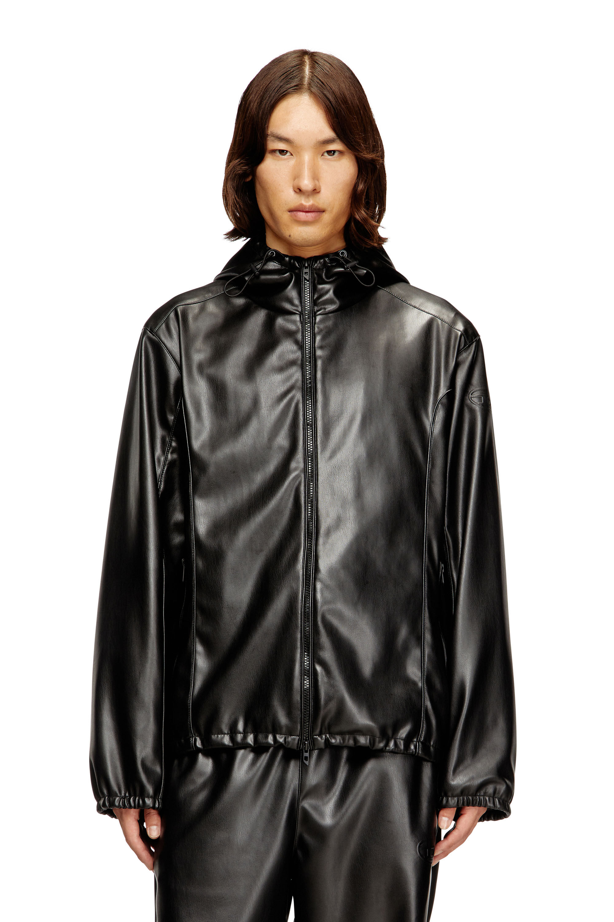 Diesel ブラック ジャンパー ディーゼル DIESEL ジャケット ジャンパー フード フーディー ジップ