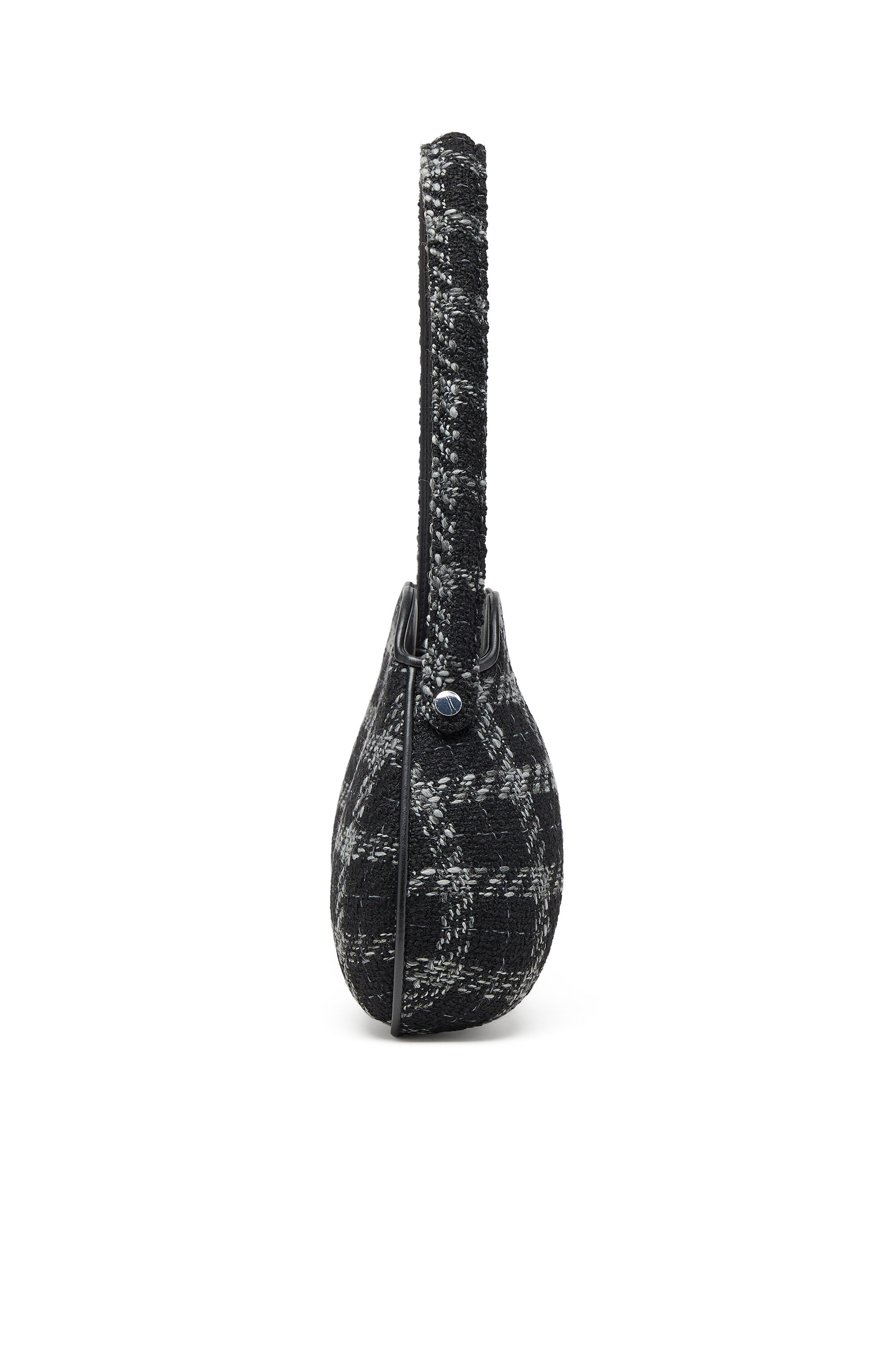 Diesel - DOUBLE-D SHOULDER, Woman's Double-D-Shoulder bag with houndstooth motif in Black - 4