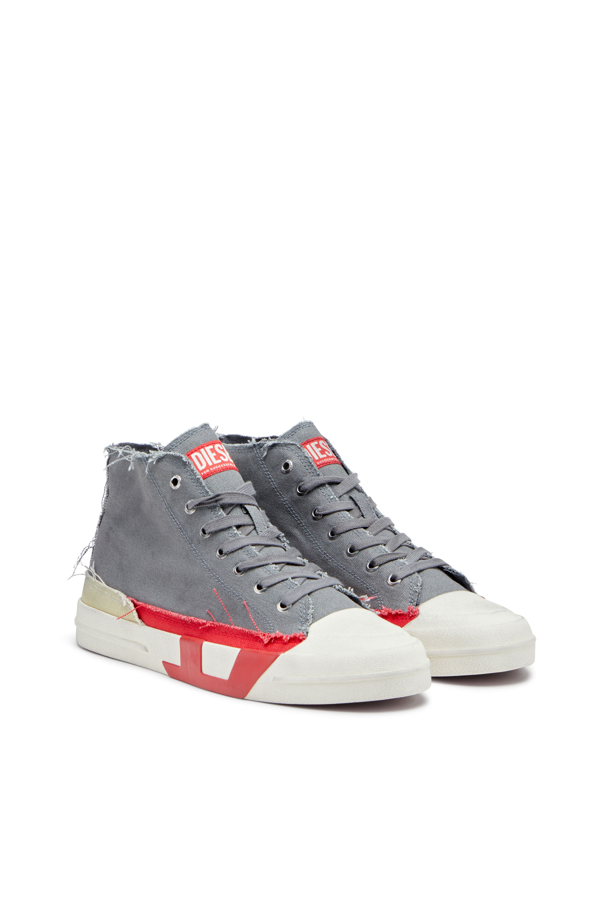 Men's S-D-Verse-Dirty-effect high-top canvas sneakers