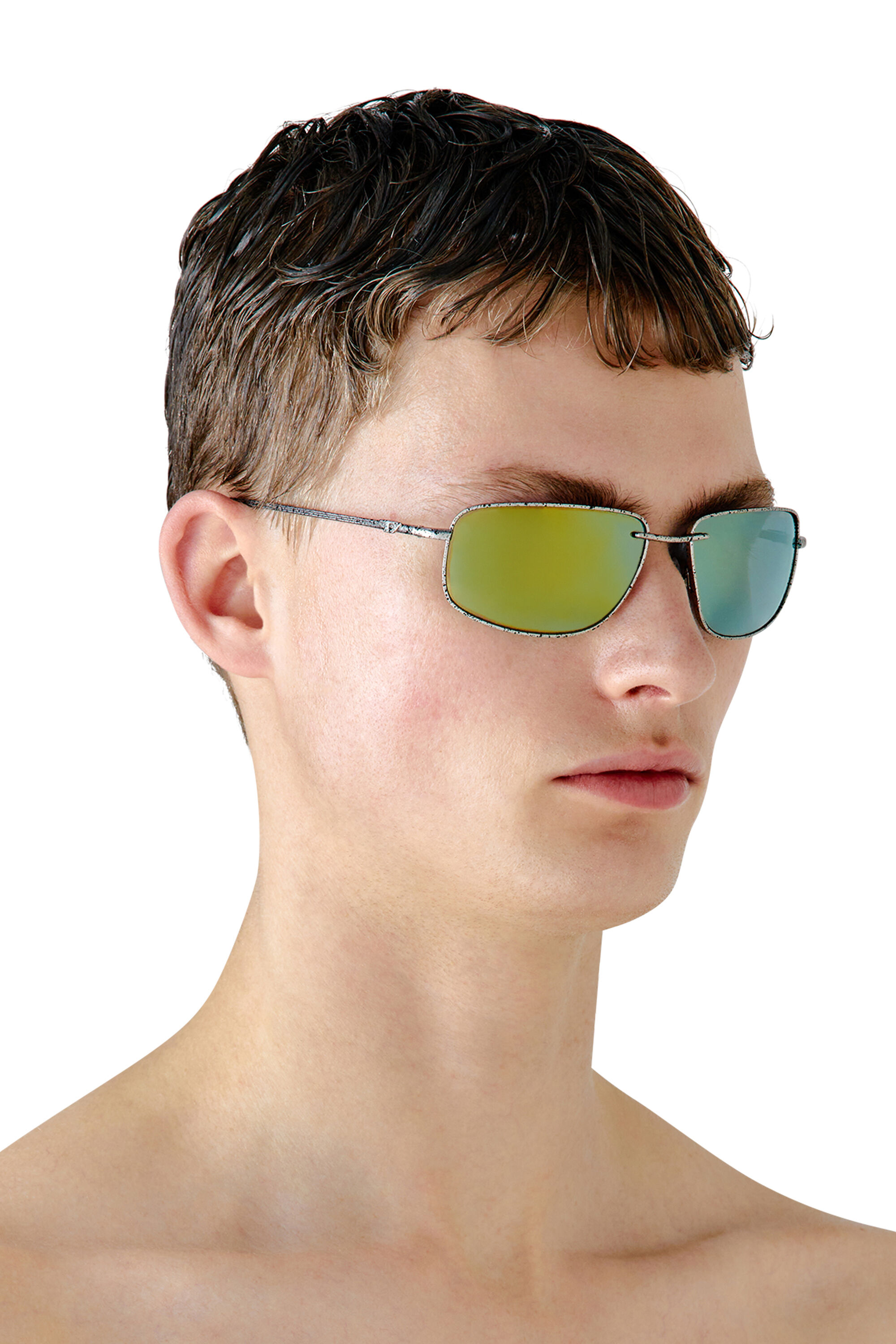 Women's Racer shape sunglasses in metal | Multicolor | Diesel