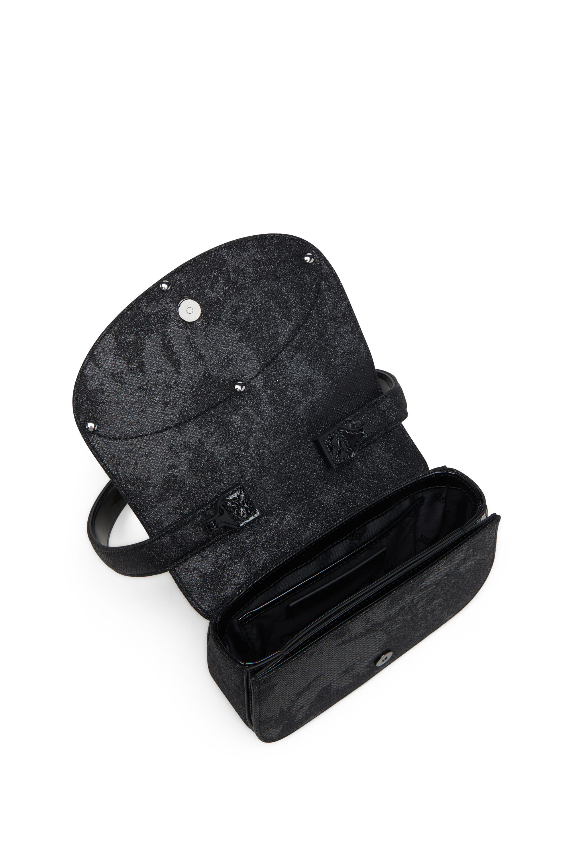 Diesel - 1DR, Woman's Iconic 1DR bag in glitter-camo Lurex in null - 5