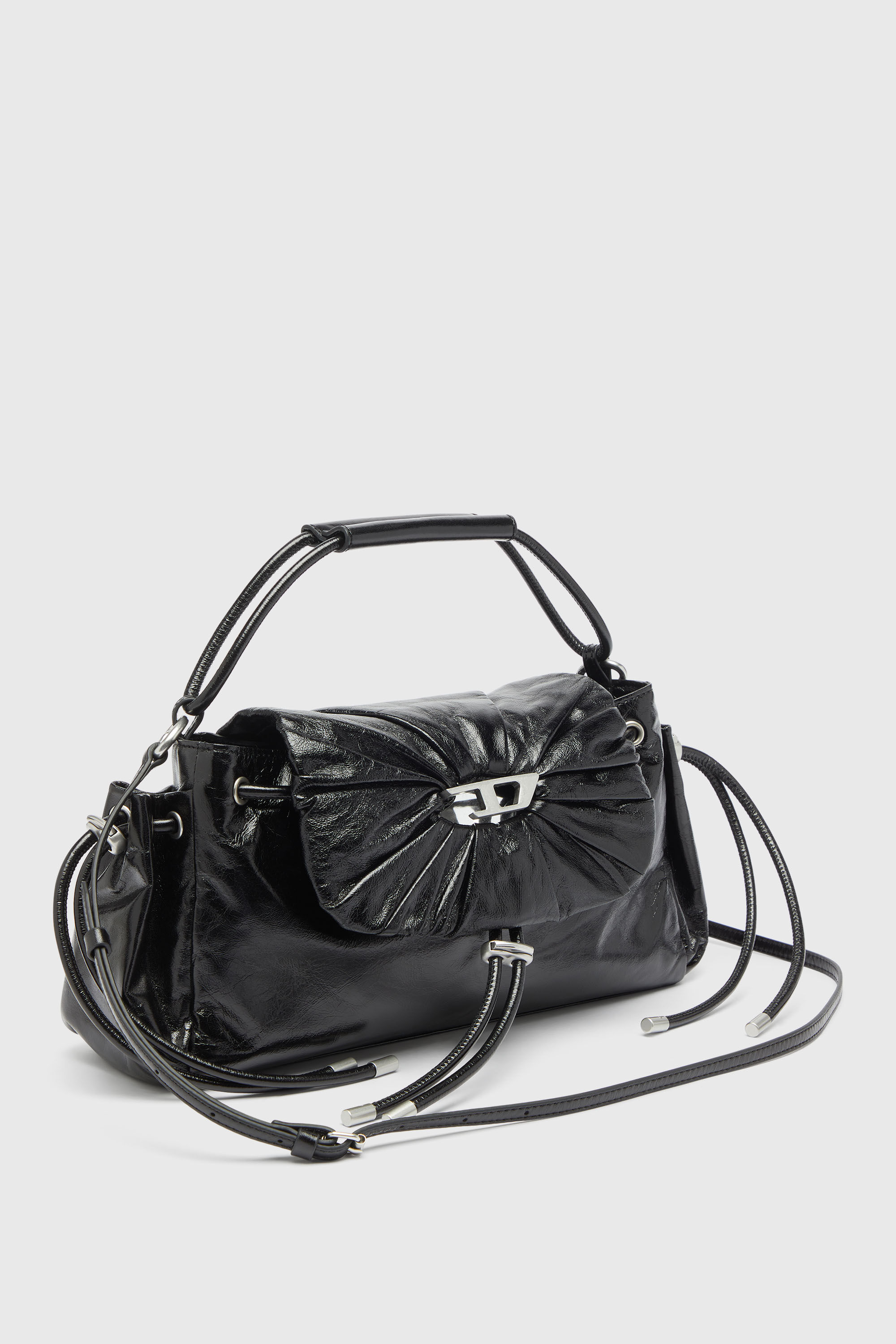 希少！　ディーゼル　ハンドバッグ Women's Scrunch-D - Top-handle bag in shiny wrinkled leather