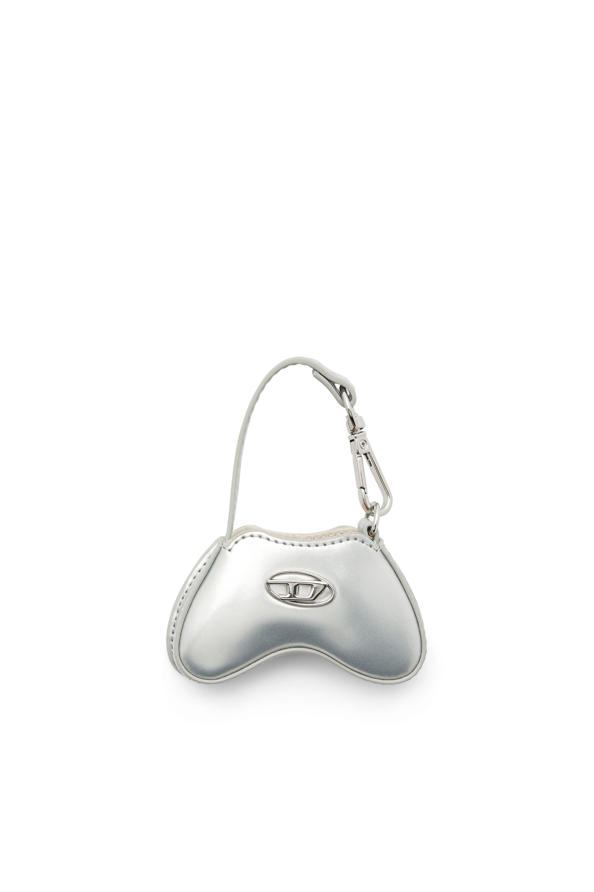 Women's Glossy bag charm with mirror | Silver | Diesel