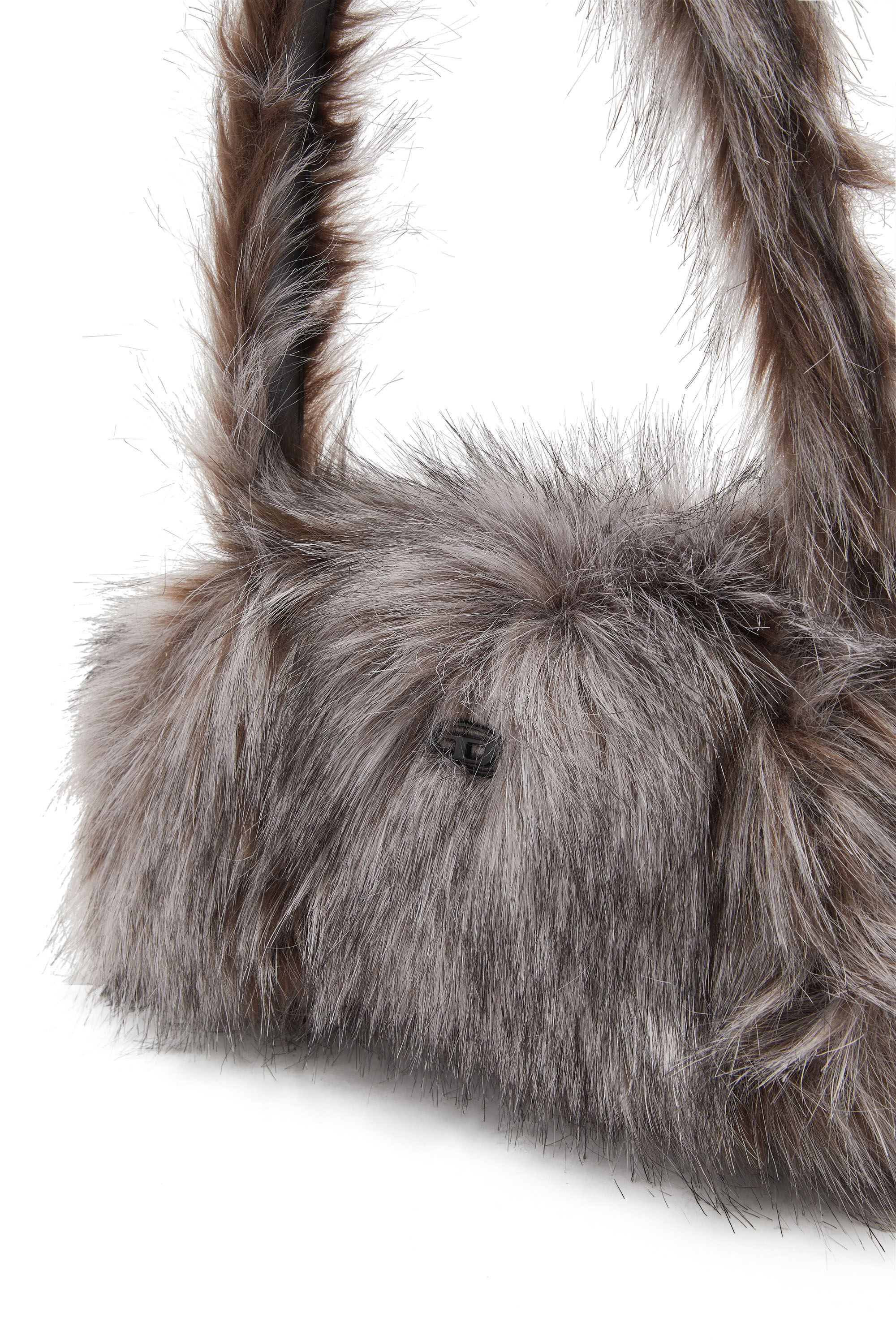 Diesel - PLAY CROSSBODY, Woman's Play-Fluffy crossbody bag in Grey - 5