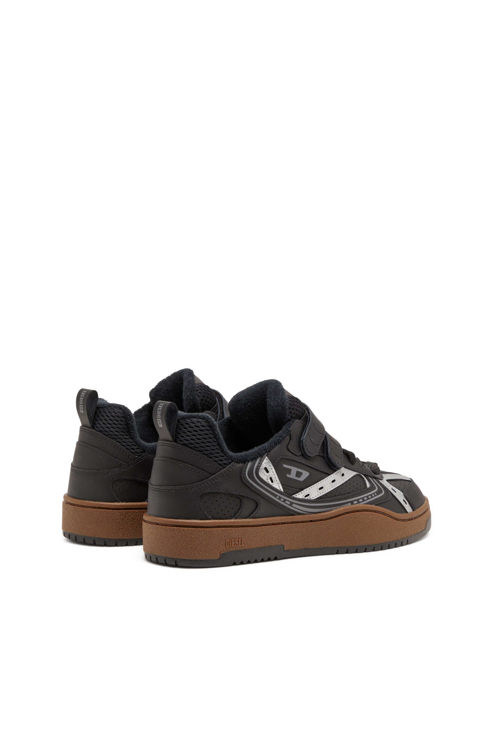 Men's S-Ukiyo-Leather sneaker with straps | Black | Diesel