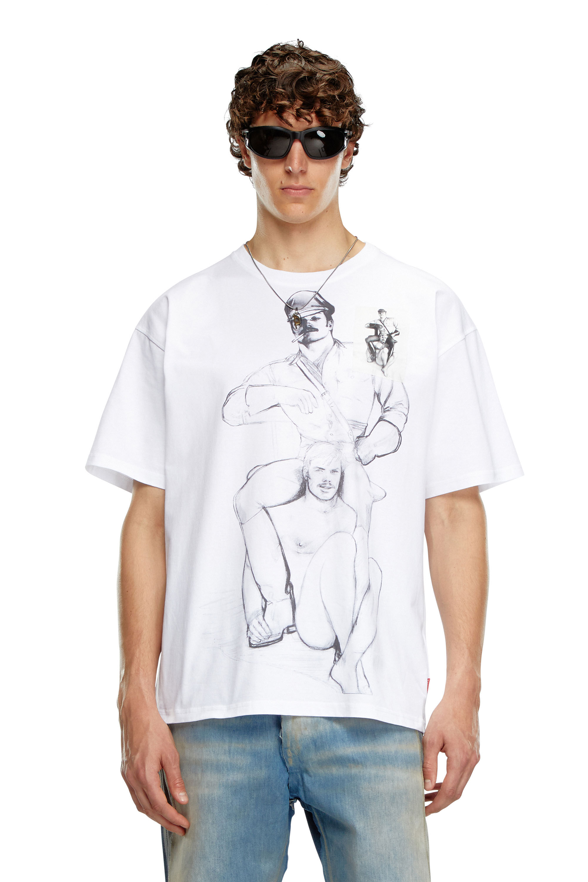Women's T-shirt with prints and patches | White | Diesel