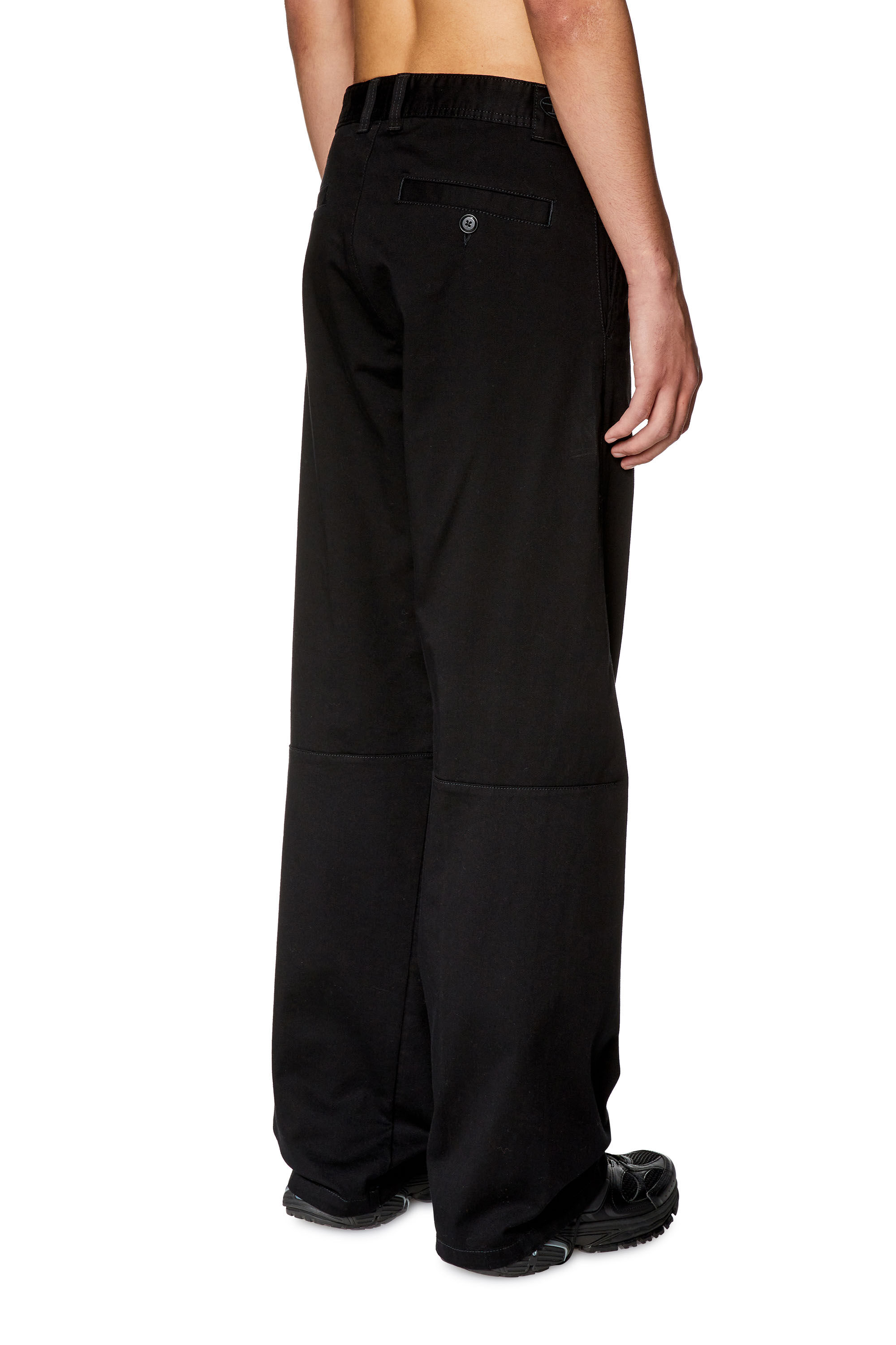 Diesel - P-FRANCK, Man's Chino pants in stretch cotton twill in Black - 4