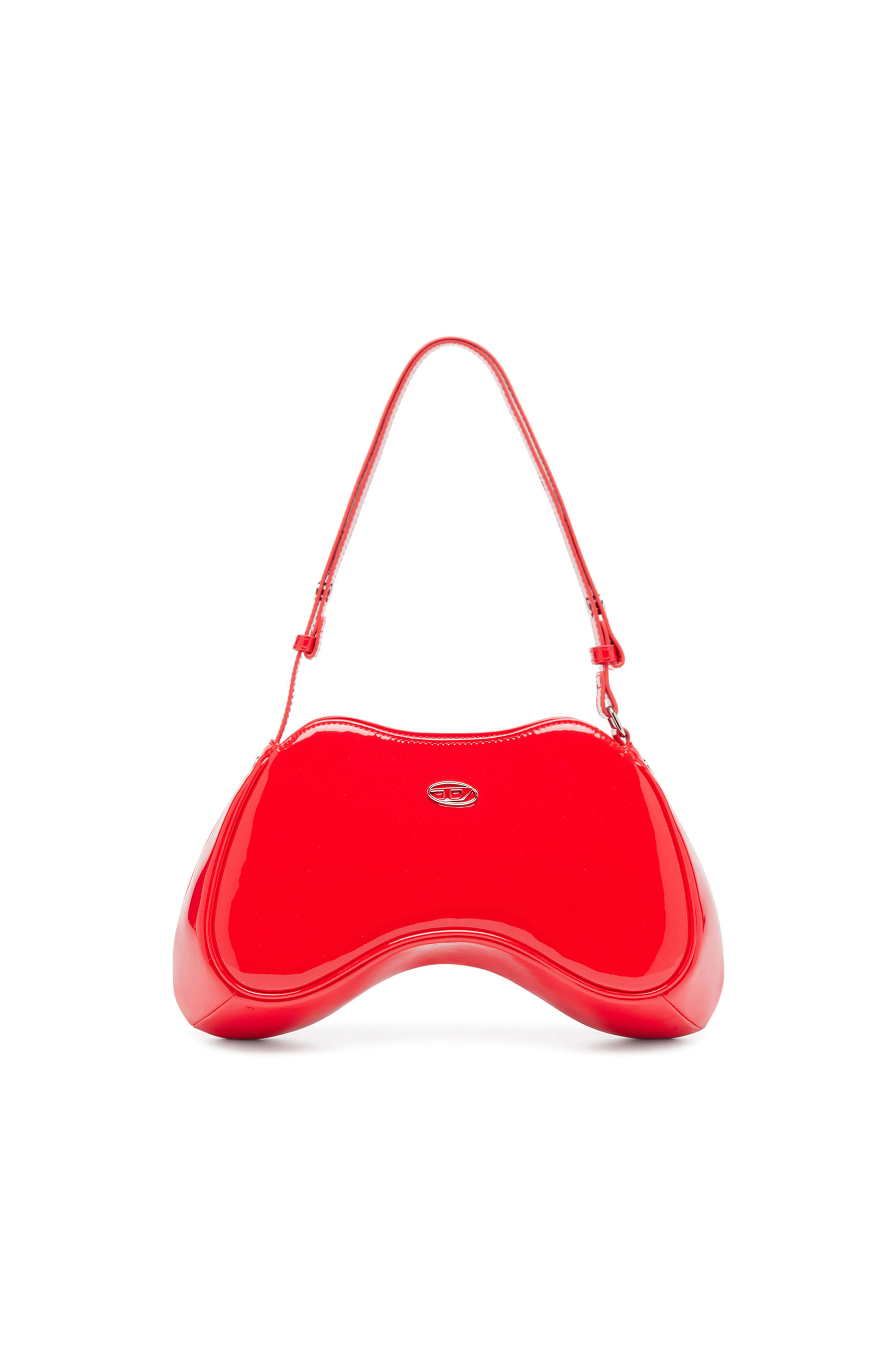 Diesel - PLAY SHOULDER, Woman's Play-Glossy shoulder bag in Red - 1