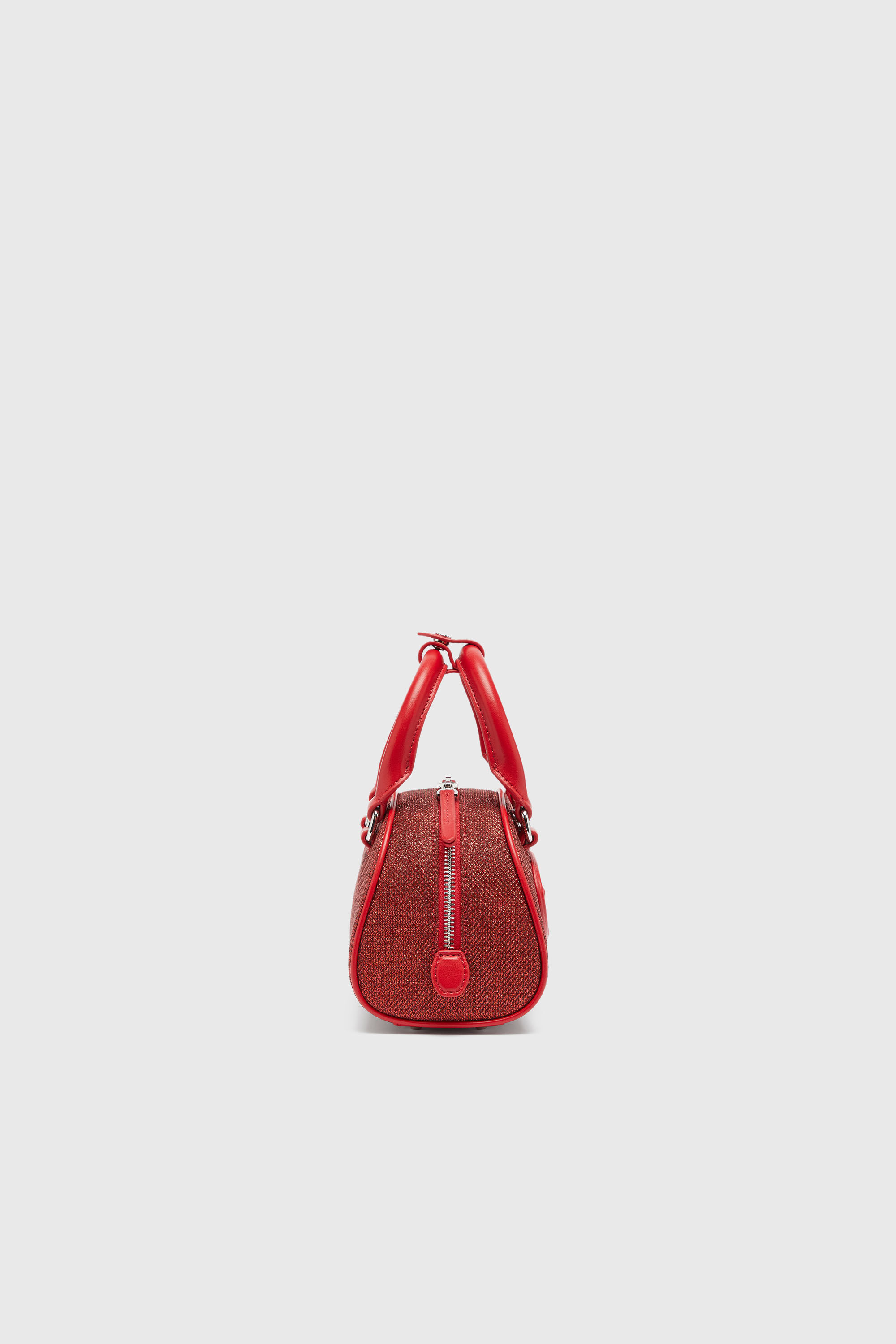 Diesel - 1DR DOME CROSSBODY, Woman's 1DR Dome- Small bowling bag in Lurex fabric in Red - 4