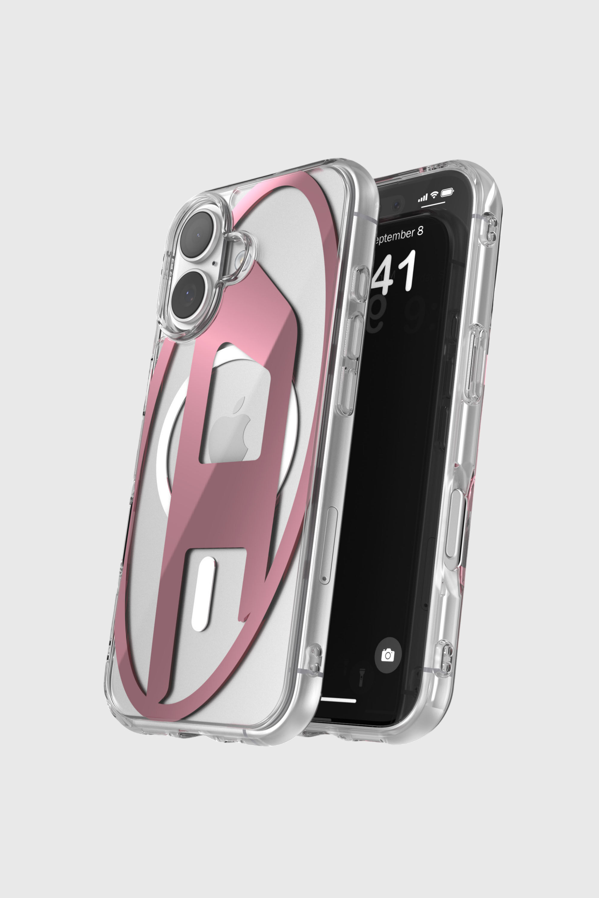 Women's Oval D metallic case with magsafe for iPhone 17 | Pink