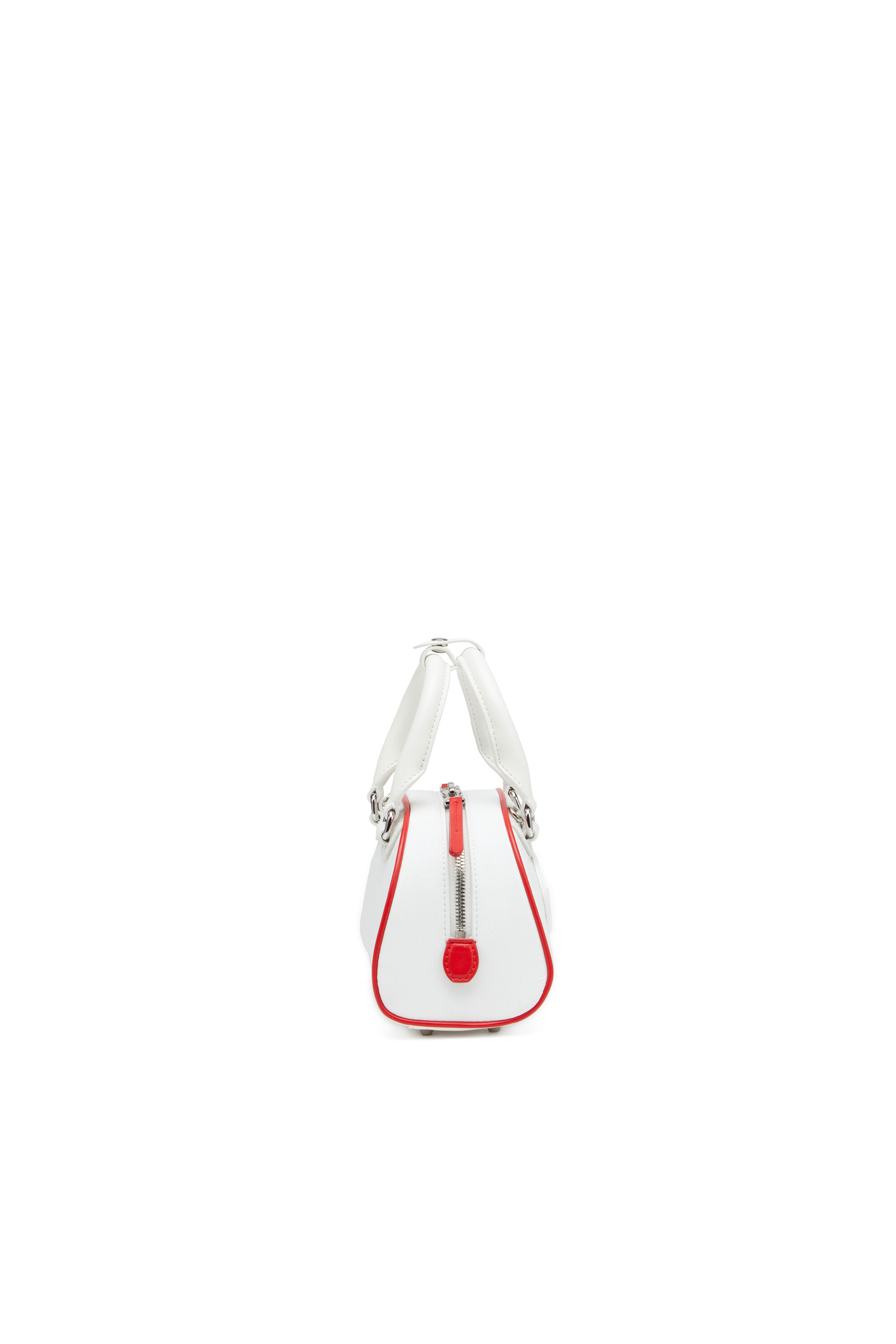 Diesel - 1DR DOME CROSSBODY, Woman's 1DR Dome-Colour-block mini bowling bag in White - 3