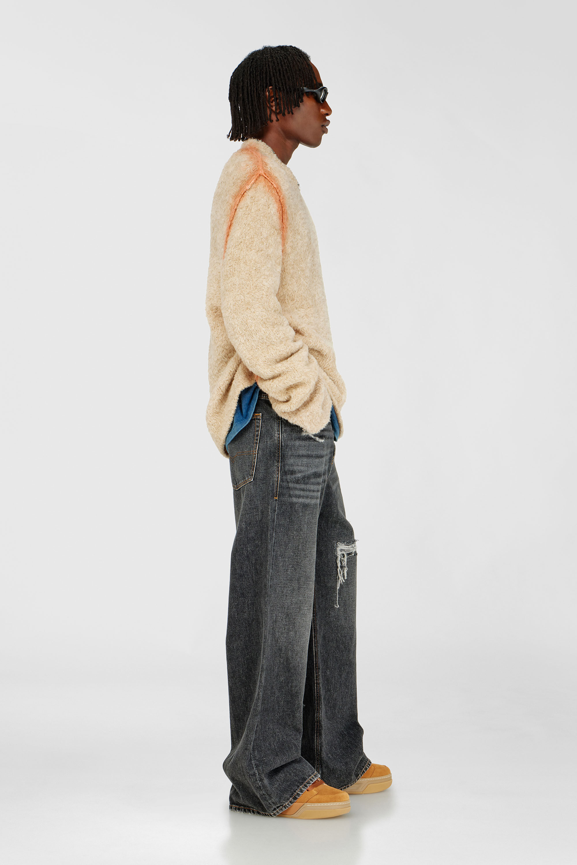 Men's Relaxed Jeans | Low Waist D-RiseBlack/Dark grey | Diesel TR