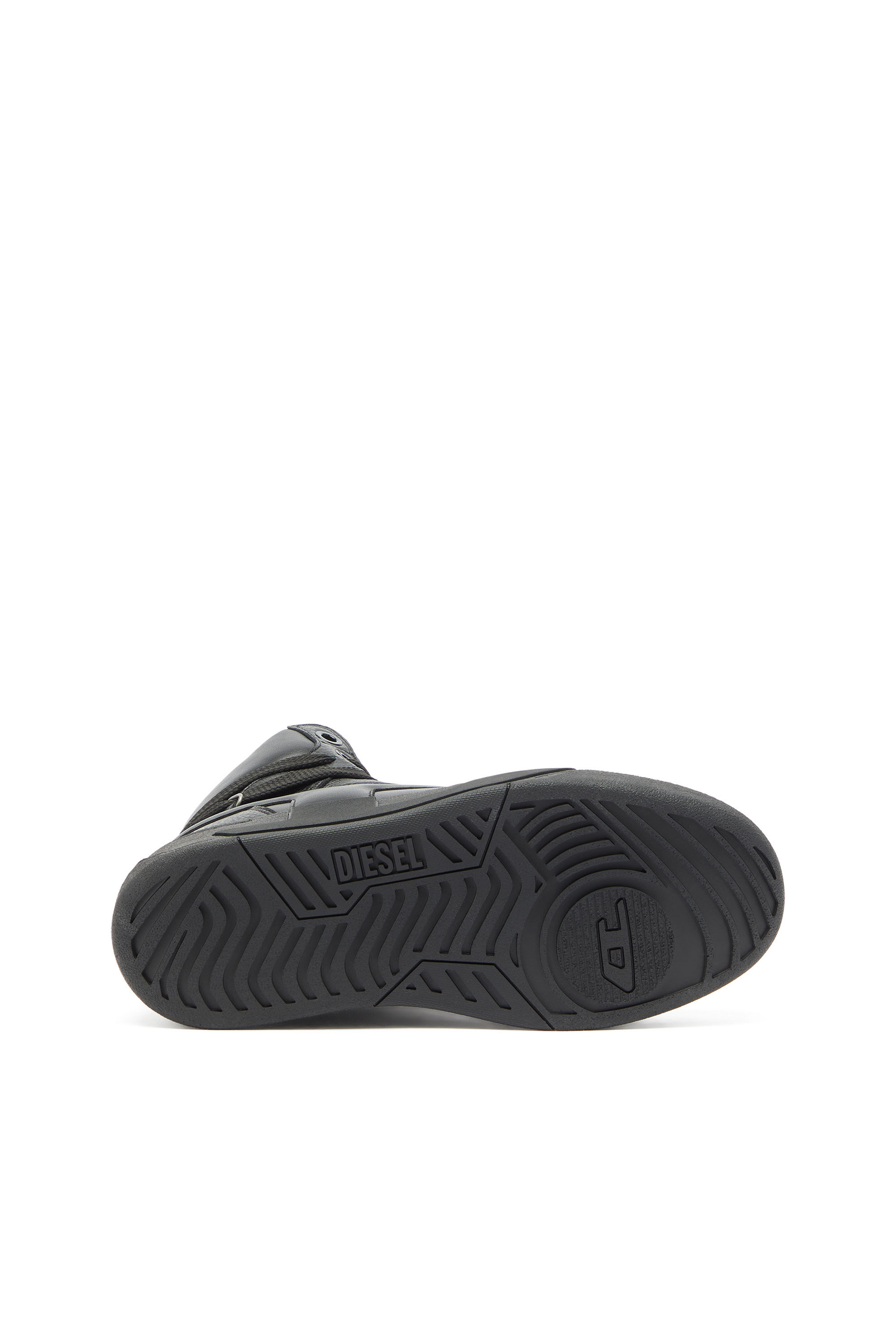 Diesel - S-D-OLLIE MID, Man's S-D-Ollie - High-top leather sneakers with D logo in Black - 5