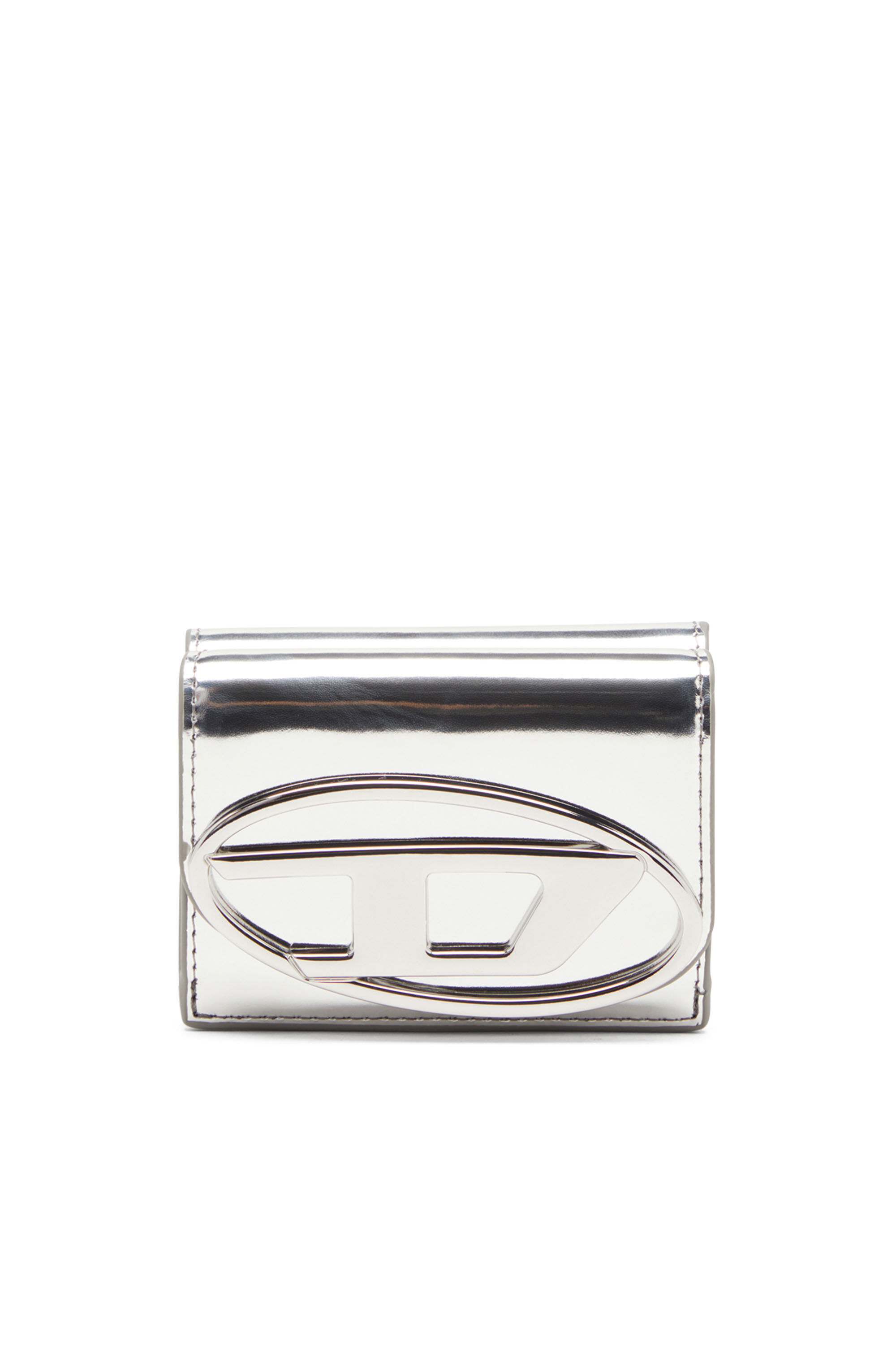 在庫処分セール Women's Diesel | Silver | leather mirrored in wallet Tri-fold Accessory