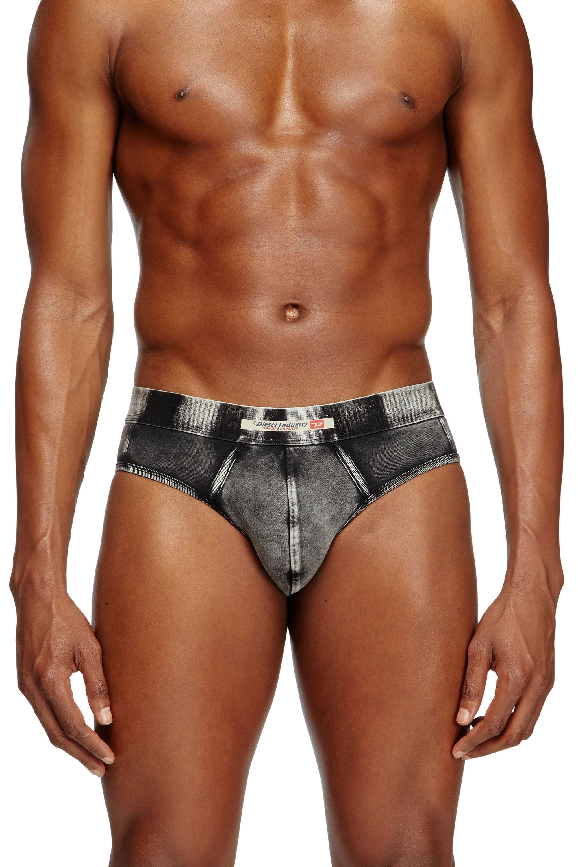 Men's Denim-effect briefs | Black | Diesel