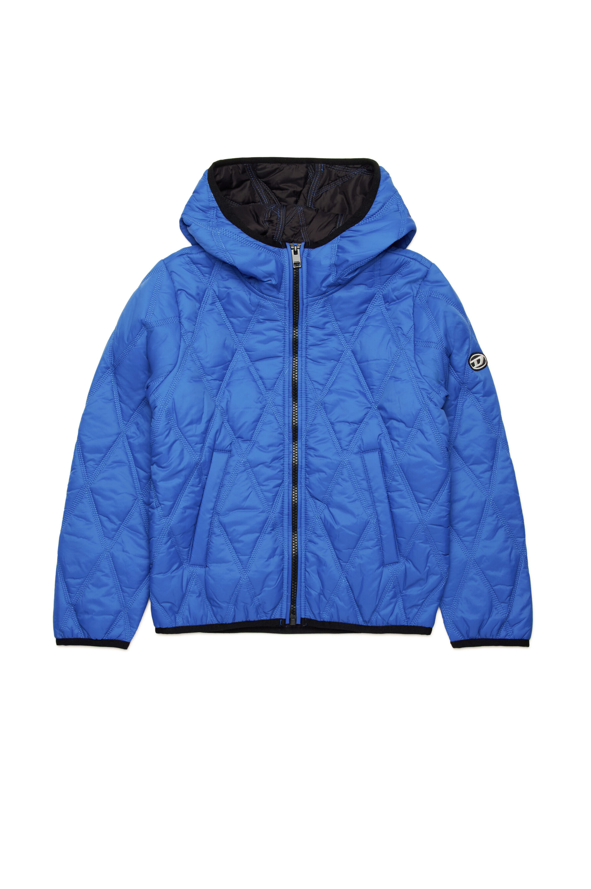 ジャケット・アウター fur ombre check blouson jacket blue y2k ZIPPED HOODED DENIM BLOUSON | Maison Kitsuné