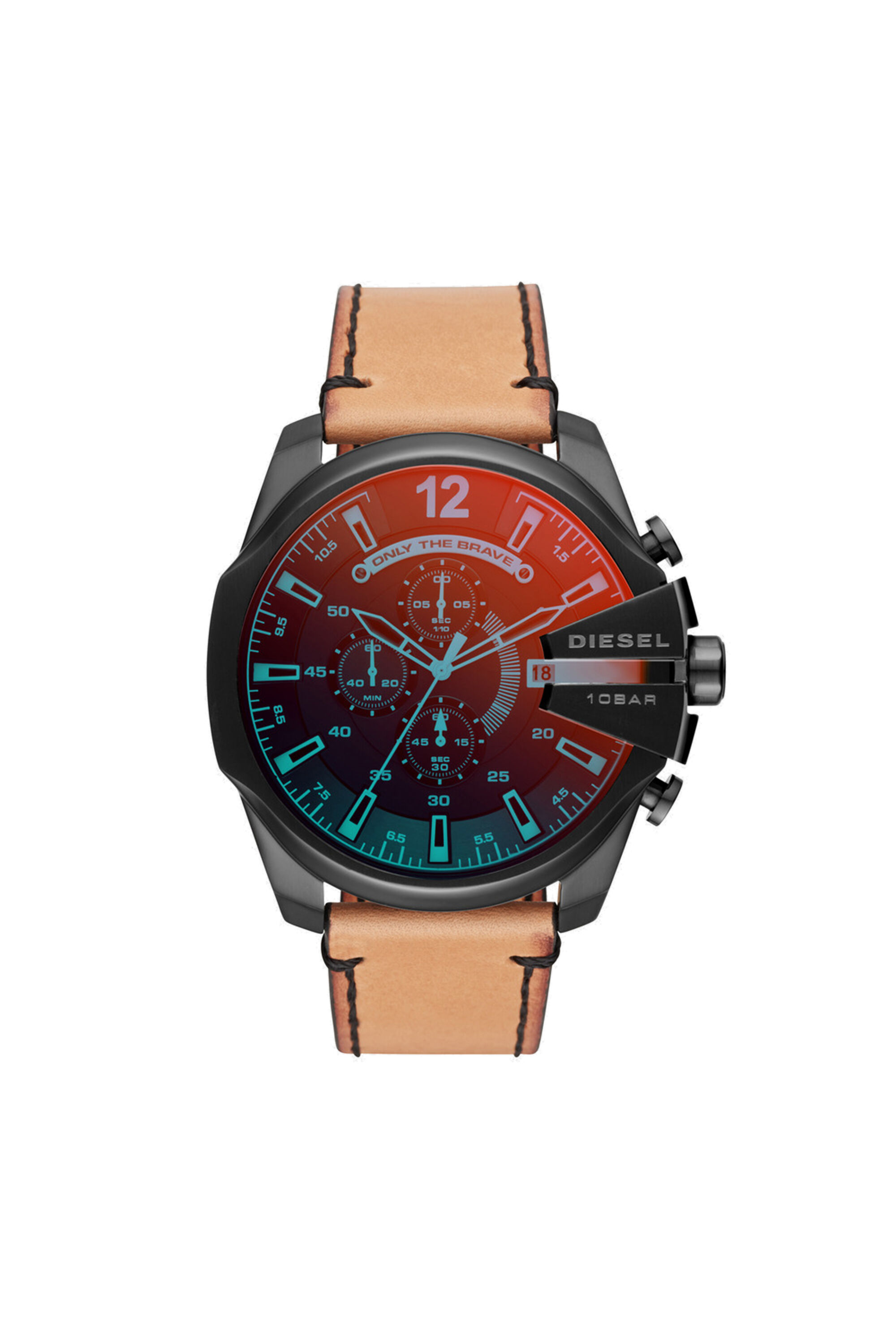 DZ4476 Man: Brown watch with Diesel tag, 51 mm | Diesel