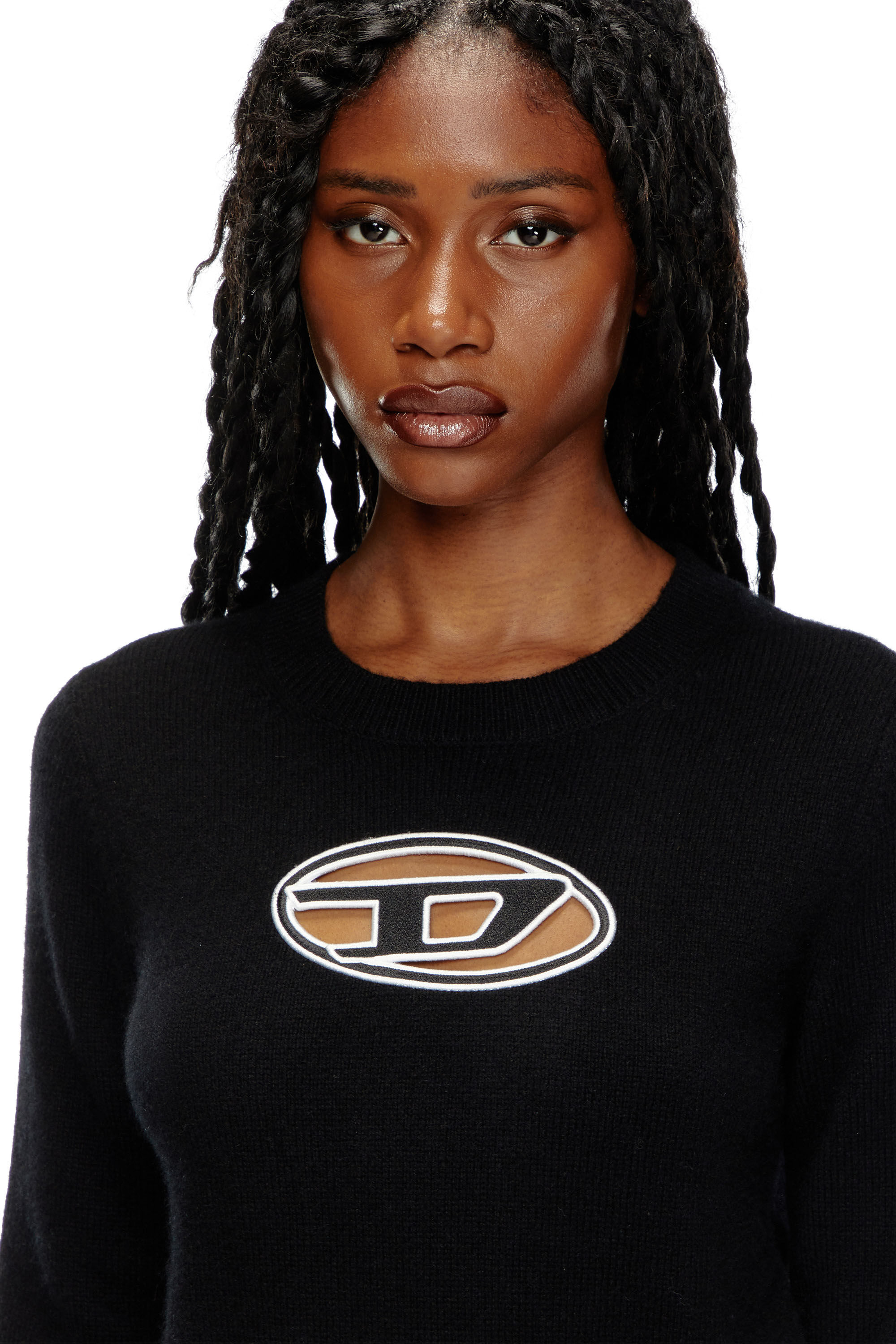 M-AREESA Woman: Jumper with embroidered cut-out logo | Diesel