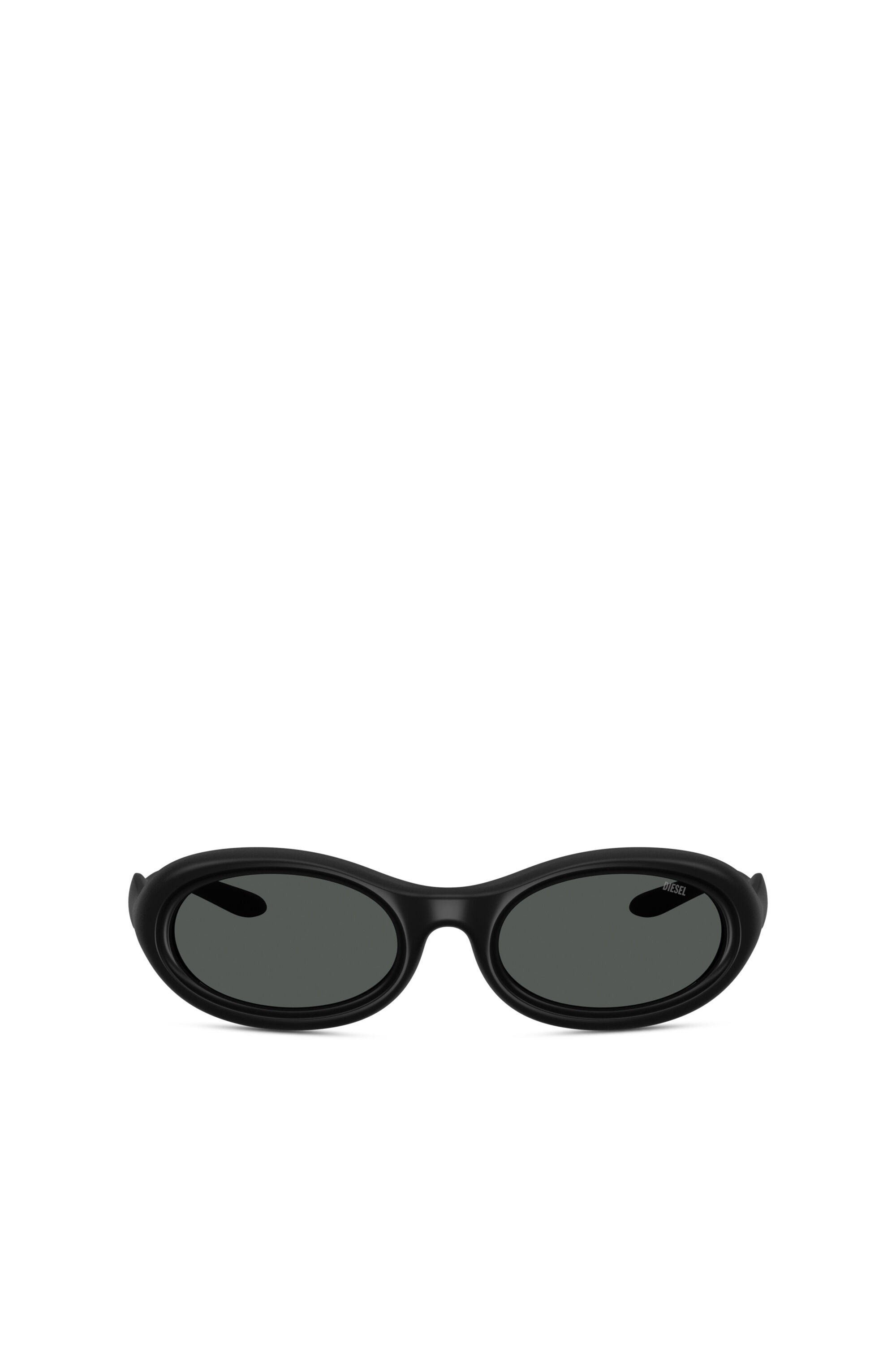 ODIUM blackl ブラックメタル Women's Oval sunglasses | Black | Diesel