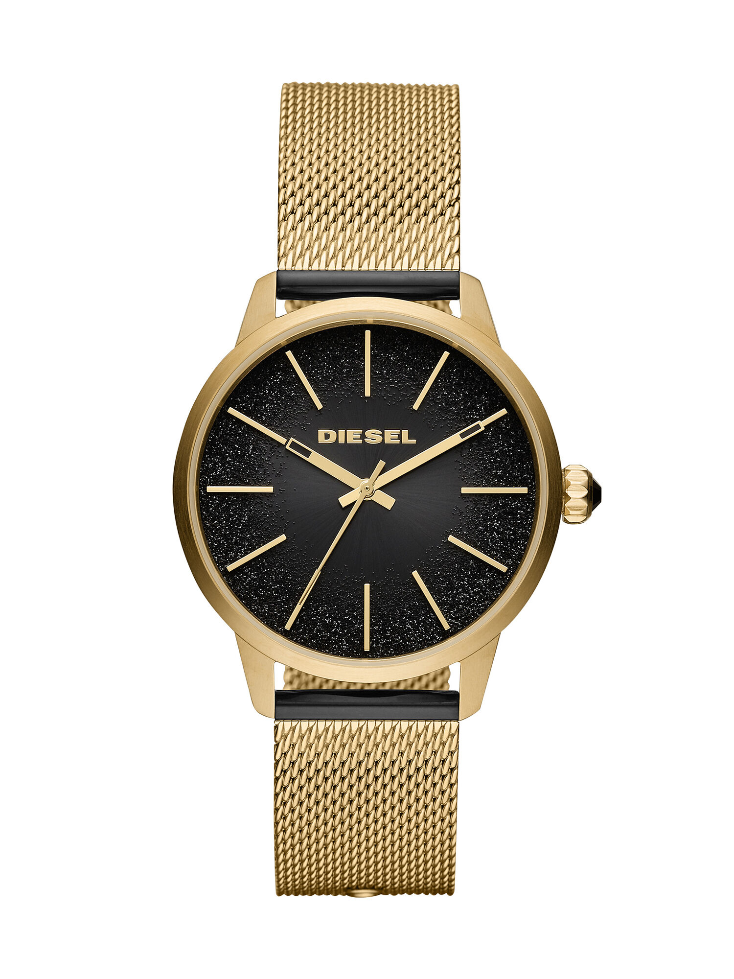 Diesel - DZ5576, Woman's Three-hand watch in gold-tone stainless steel in Gold/Black - 1