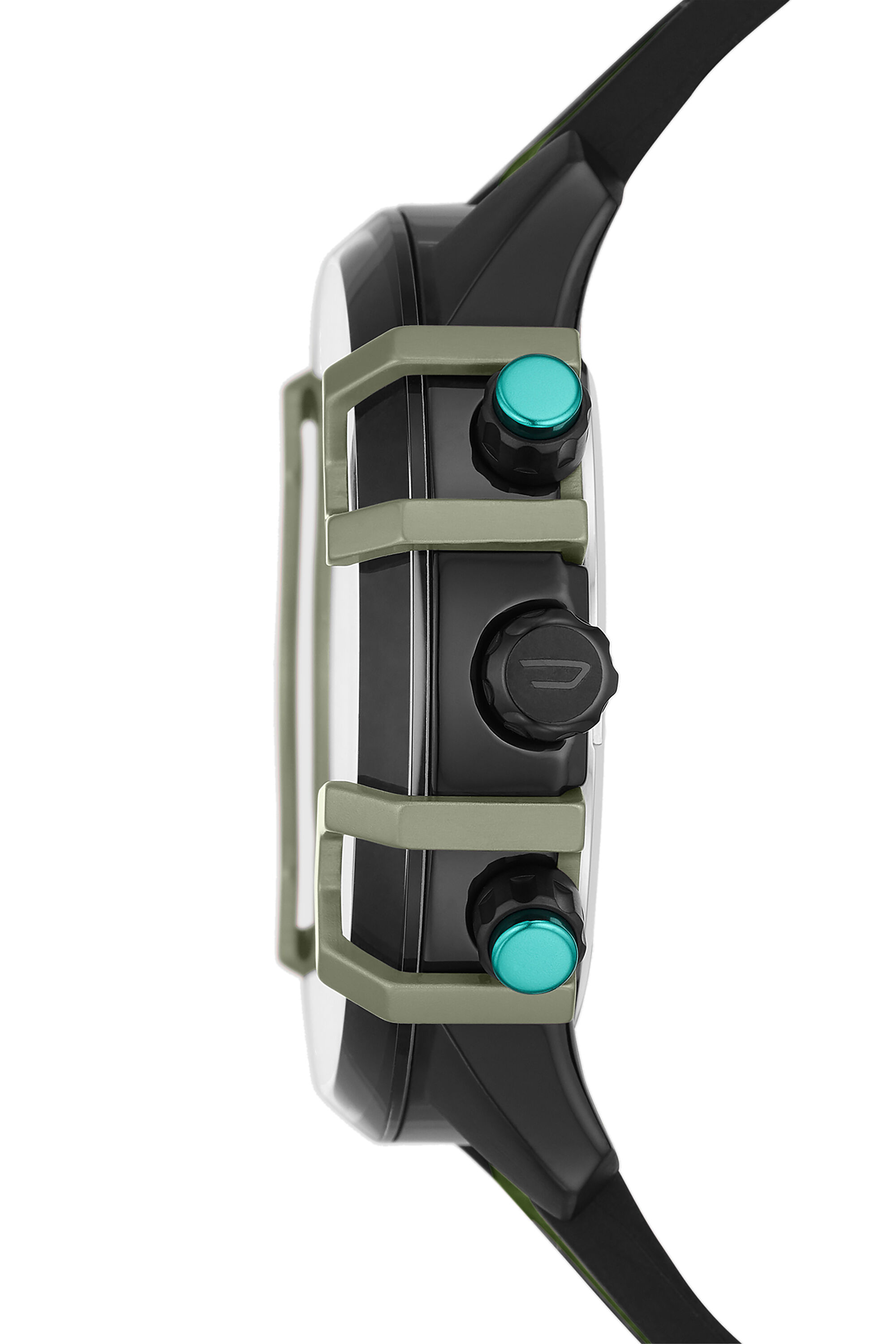 ティル DZ4563 Man: Griffed chronograph green canvas watch | Diesel
