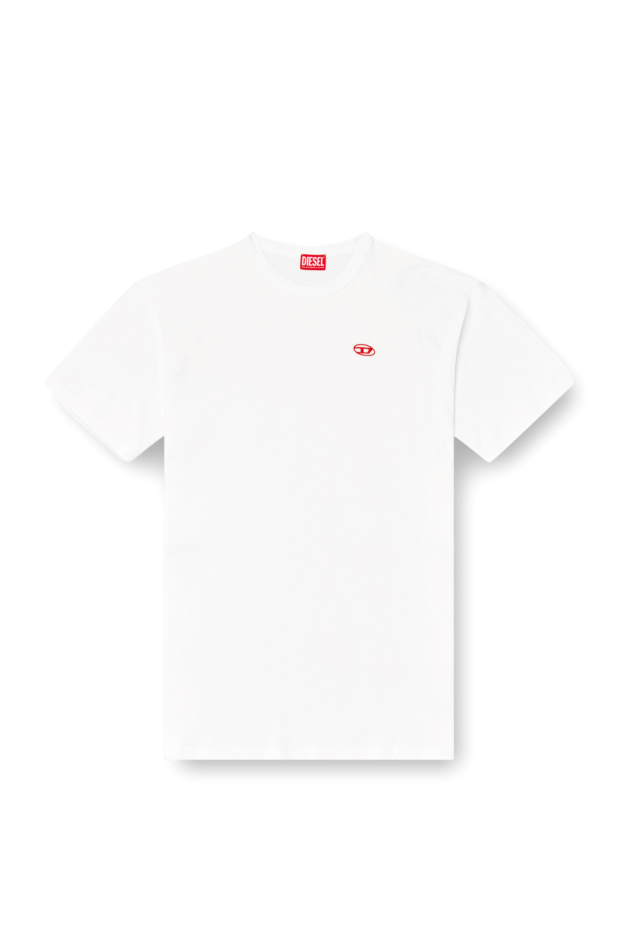 ★DIESEL★ T Boxt D T-Shirt White A149290GRAI100 A149290GRAI Men's T-shirt with red Oval D | White | Diesel