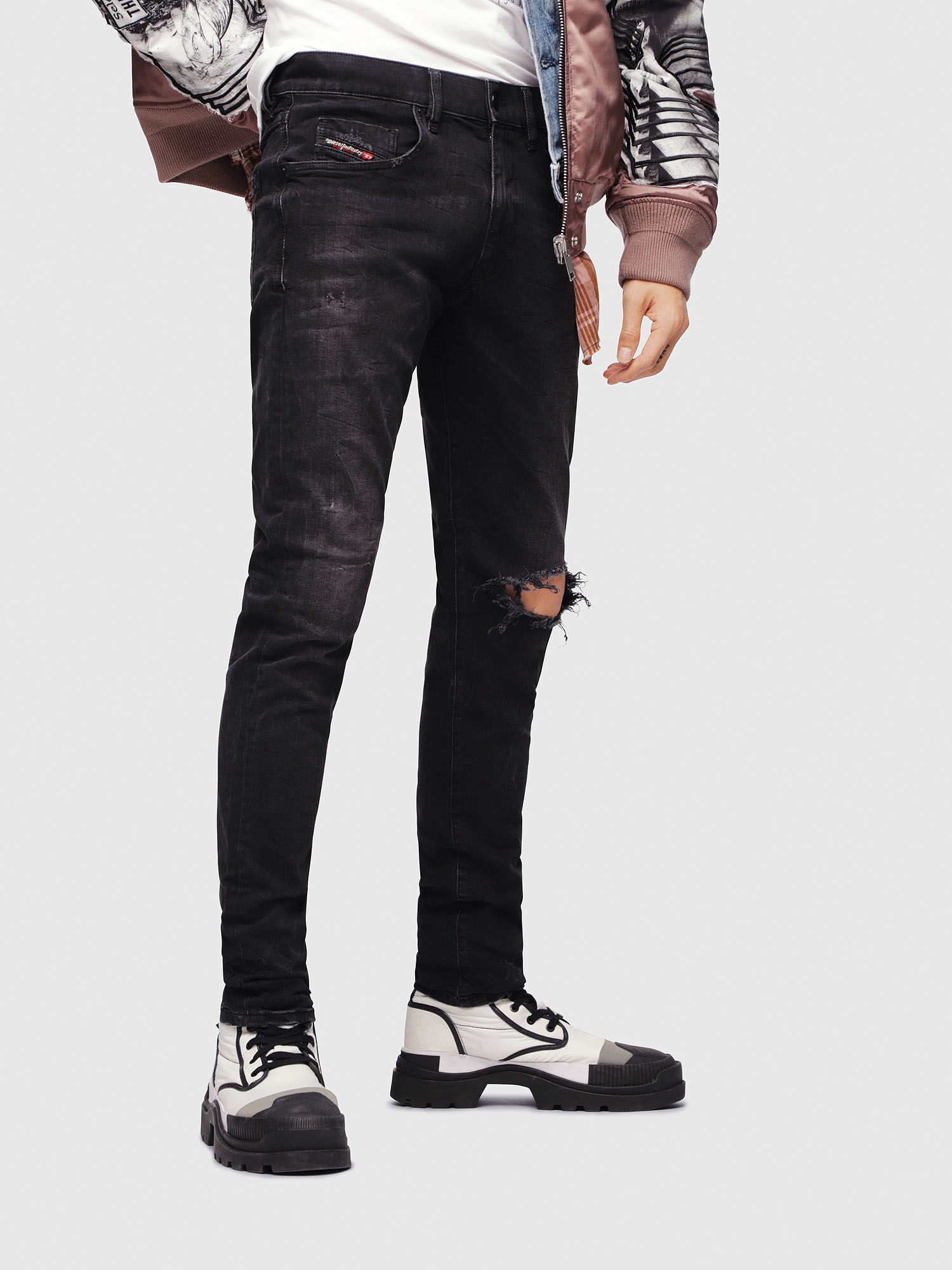 Diesel d strukt jeans black clearance