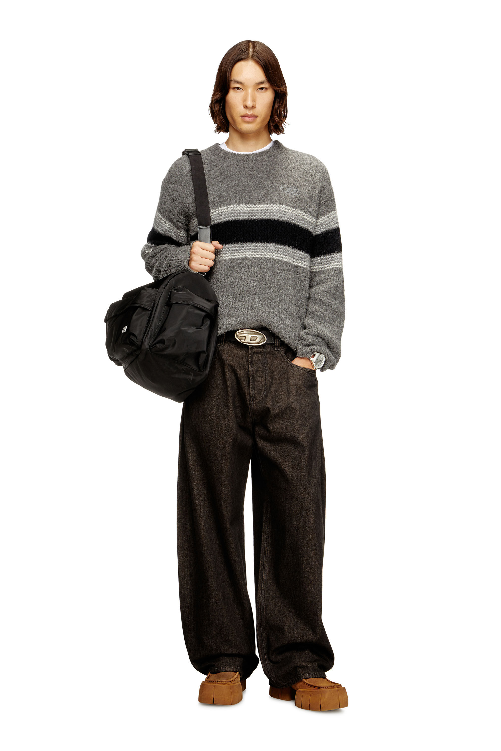 Men's Striped jumper in alpaca blend | Multicolor | Diesel