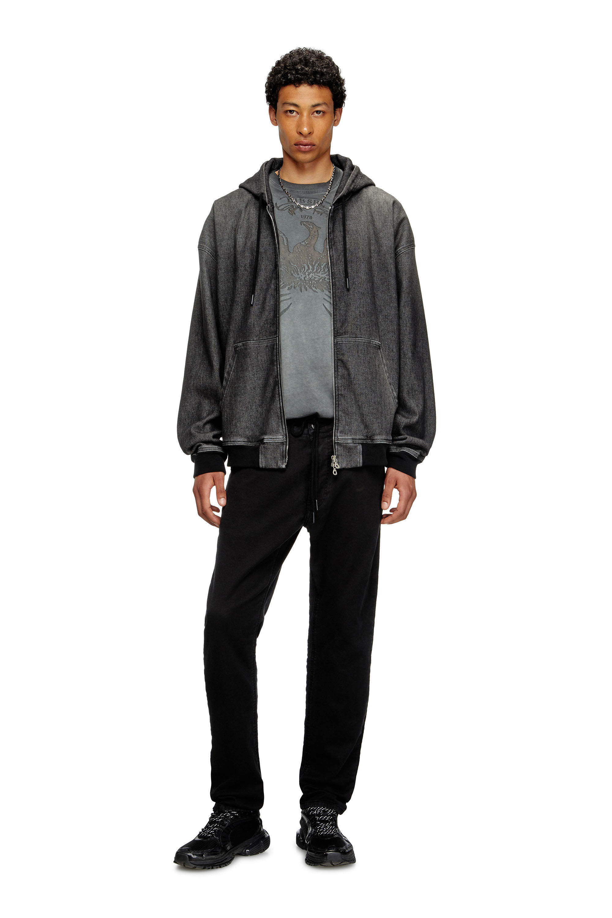 Men's Regular Jeans | Black/Dark grey | Diesel 2032 D-Krooley