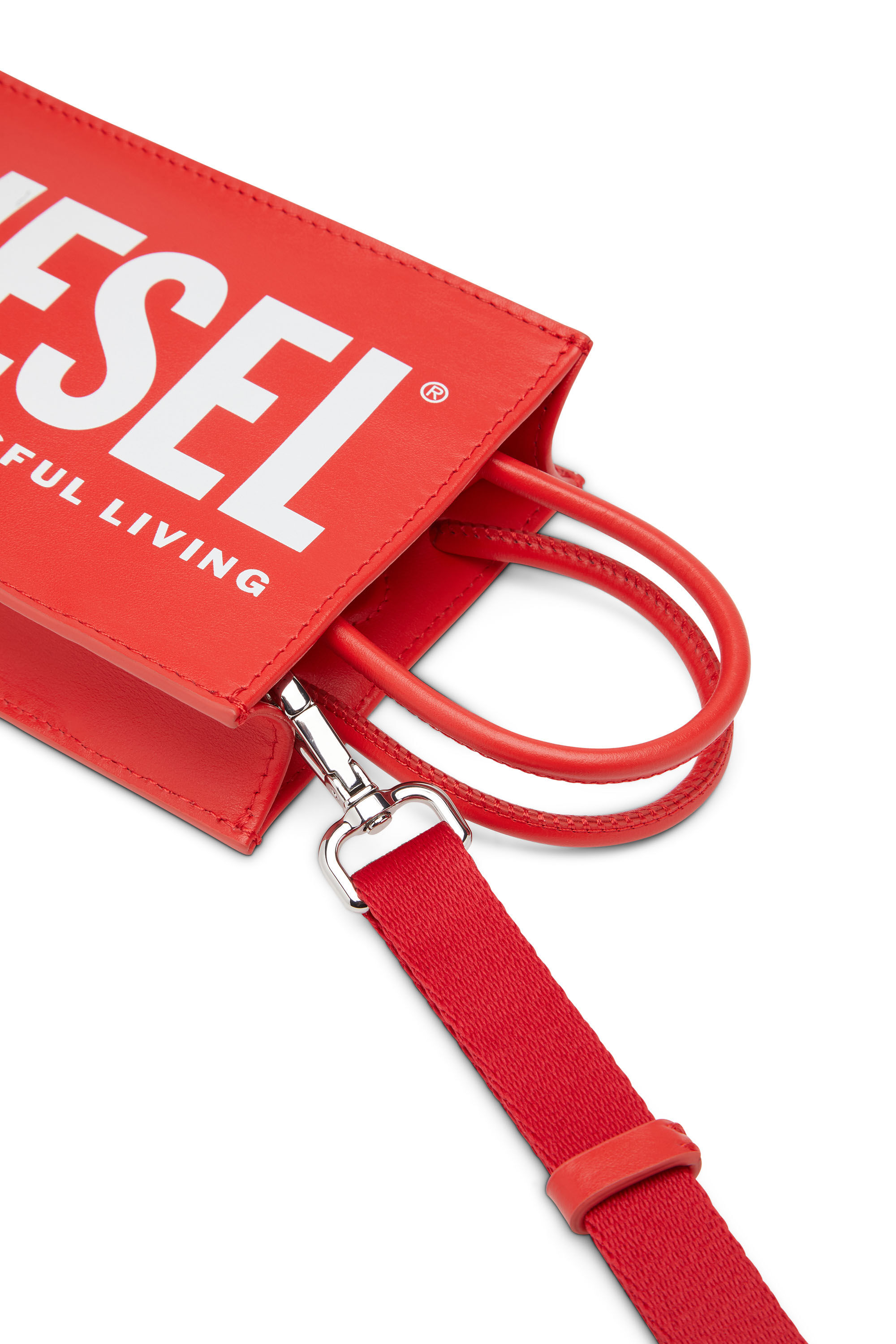 DSL SHOPPER MINI X Unisex: Mini leather shopper with logo | Diesel