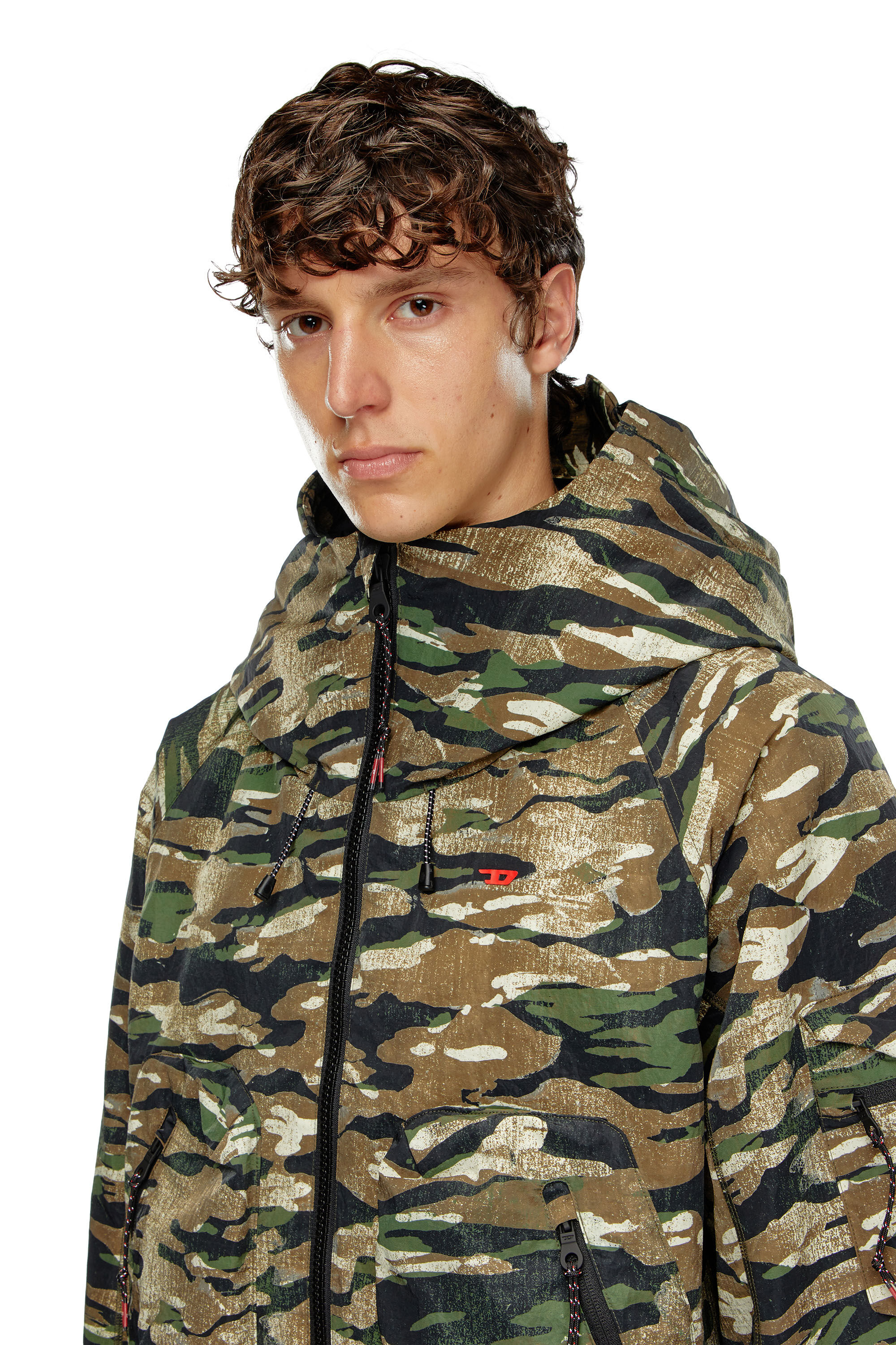 Camo jacket with hood mens clearance