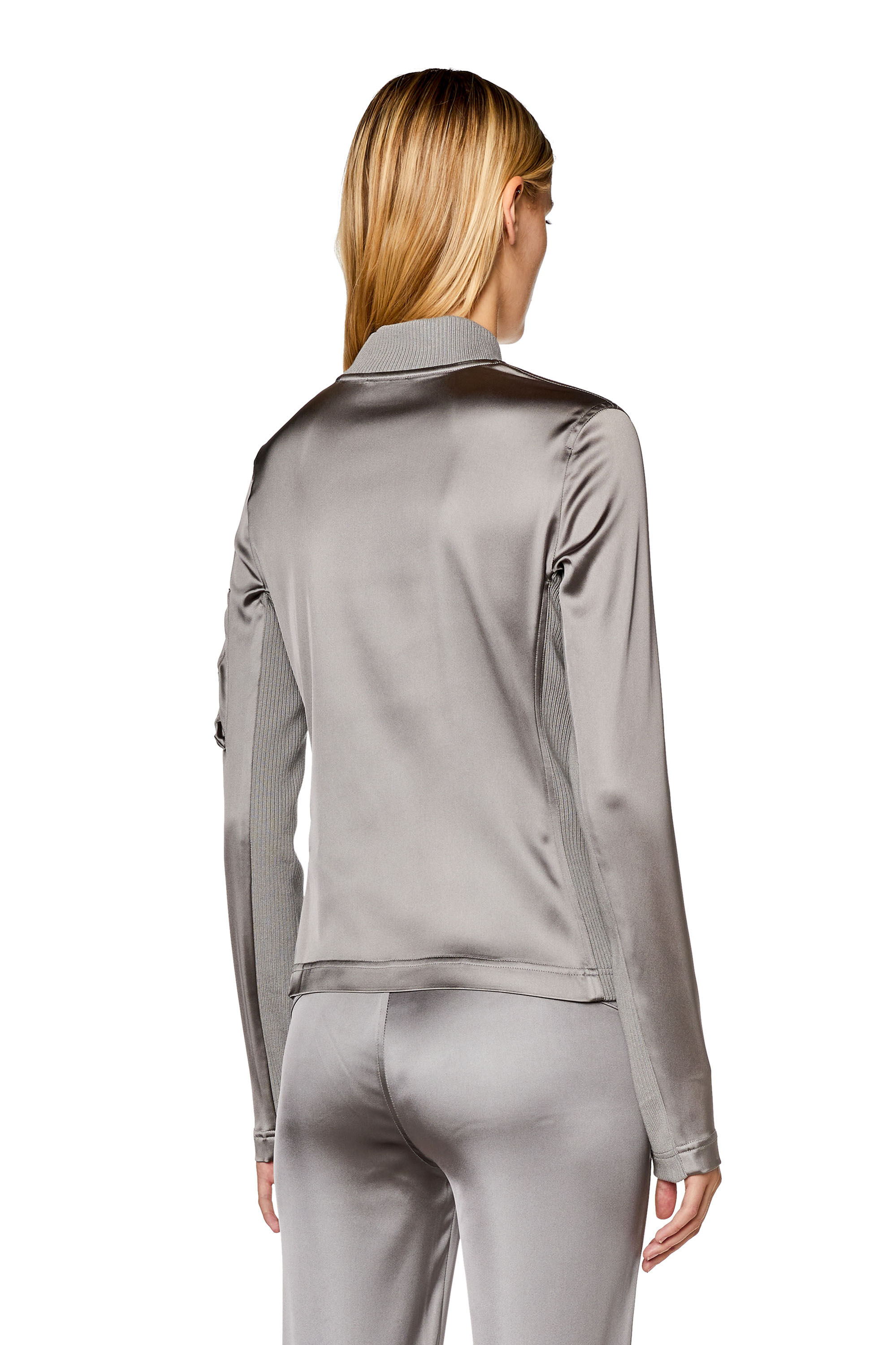 Women's Track jacket in shiny stretch satin | T-OPUN Diesel