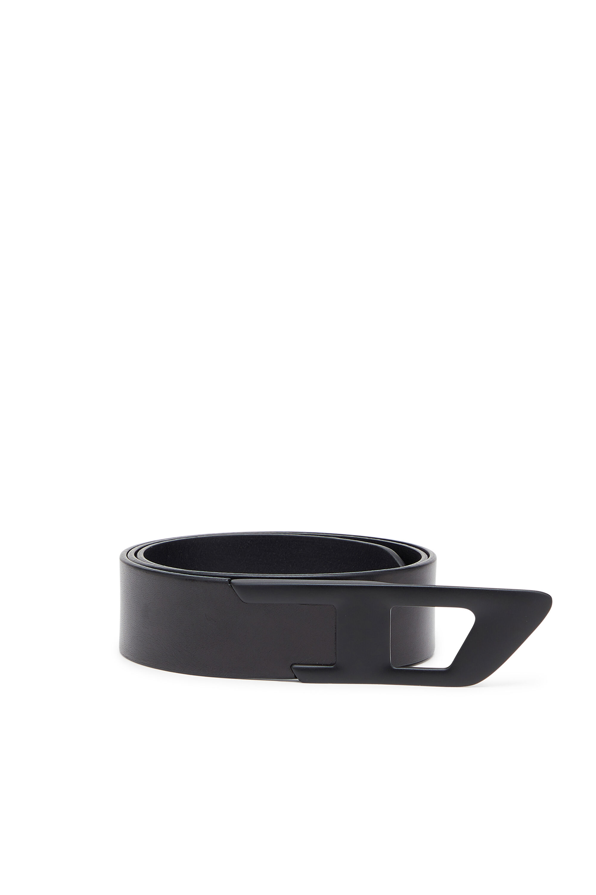 Diesel - B-D LOGO 2.0 40, Unisex's 4cm leather belt with metal D buckle in Black - 1