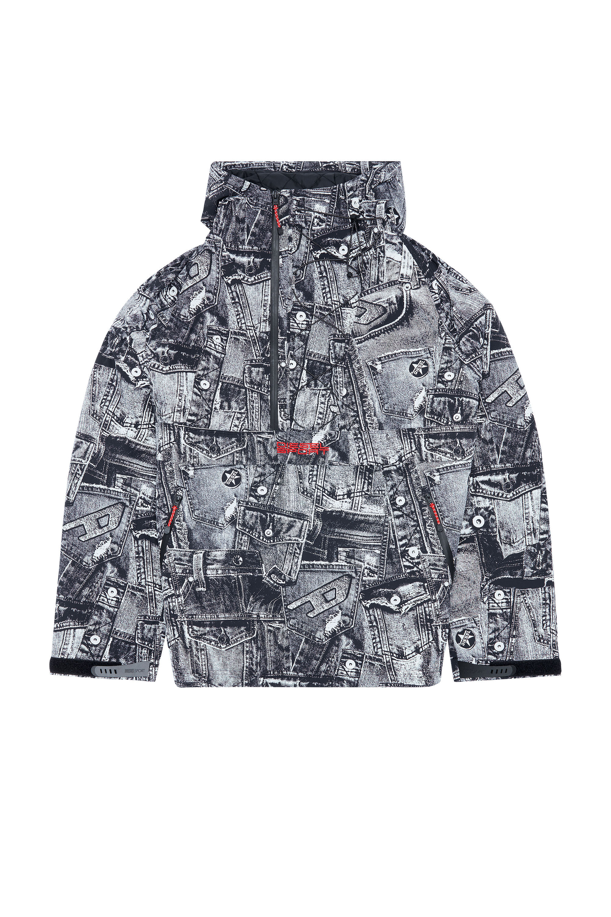 Men's Padded hooded anorak with graphic print | AUWT-REINHOLD-WT04
