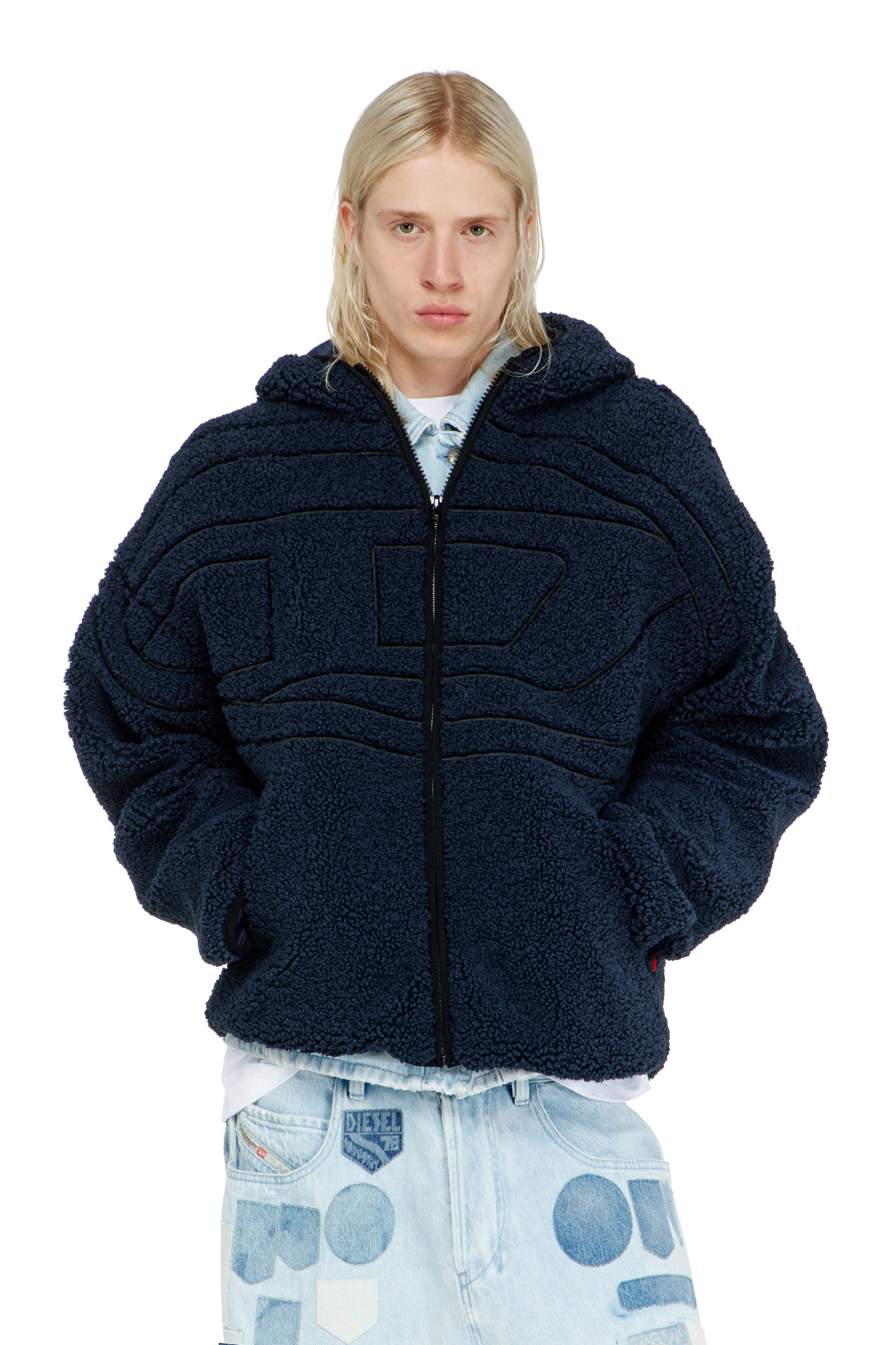 Diesel - S-ZAT, Man's Teddy hoodie sweatshirt in null - 3