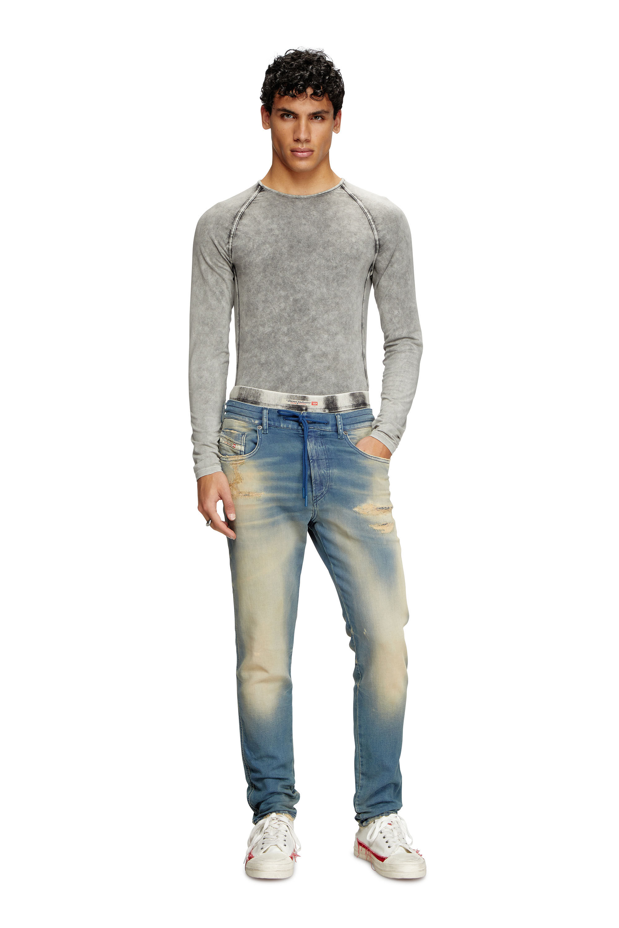 Diesel - Man's Slim 2062 D-Strukt Joggjeans® 068PP, Medium blue - 1