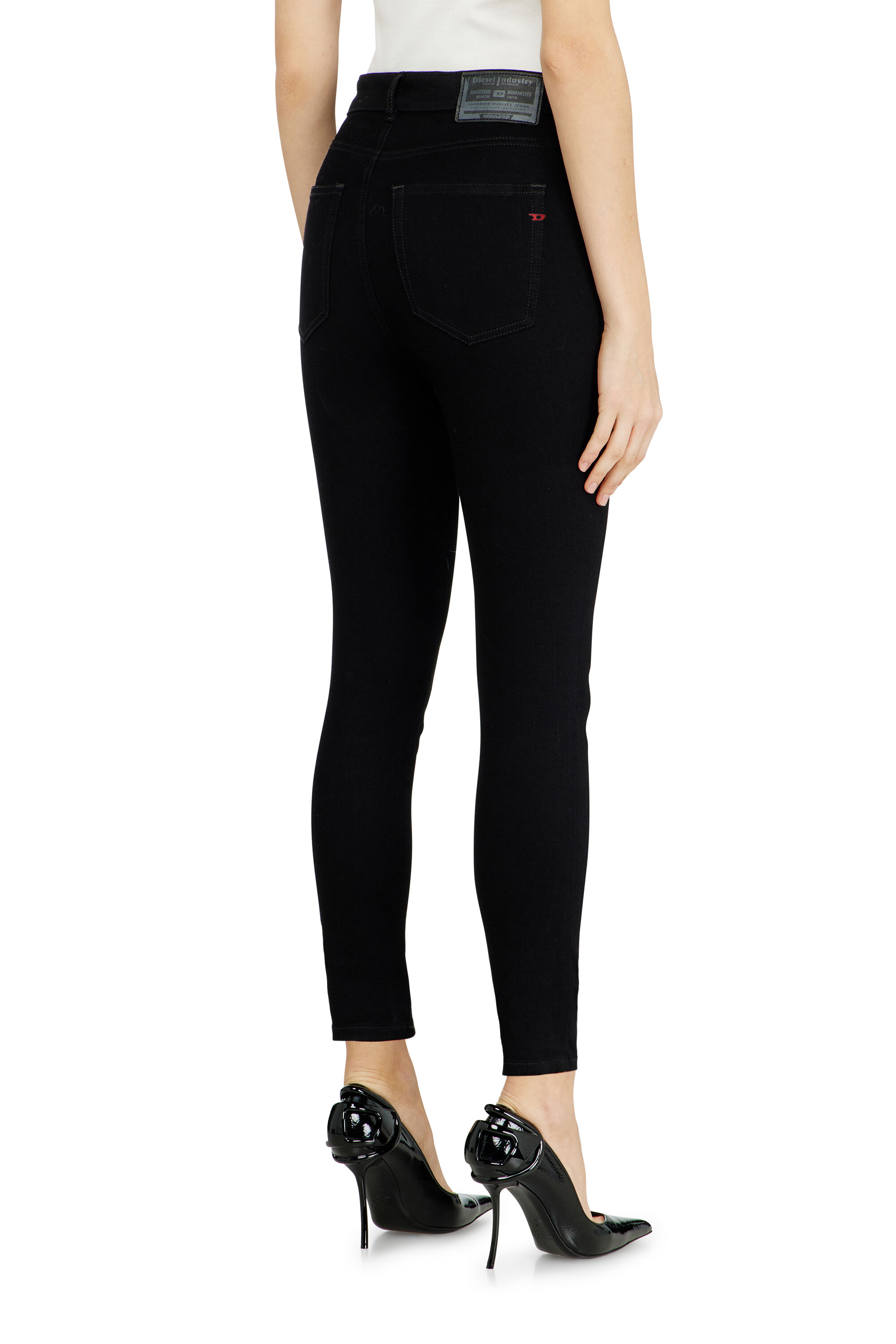 1984 SLANDY-HIGH Woman: Super Skinny Stretch Jeans | Black/Dark