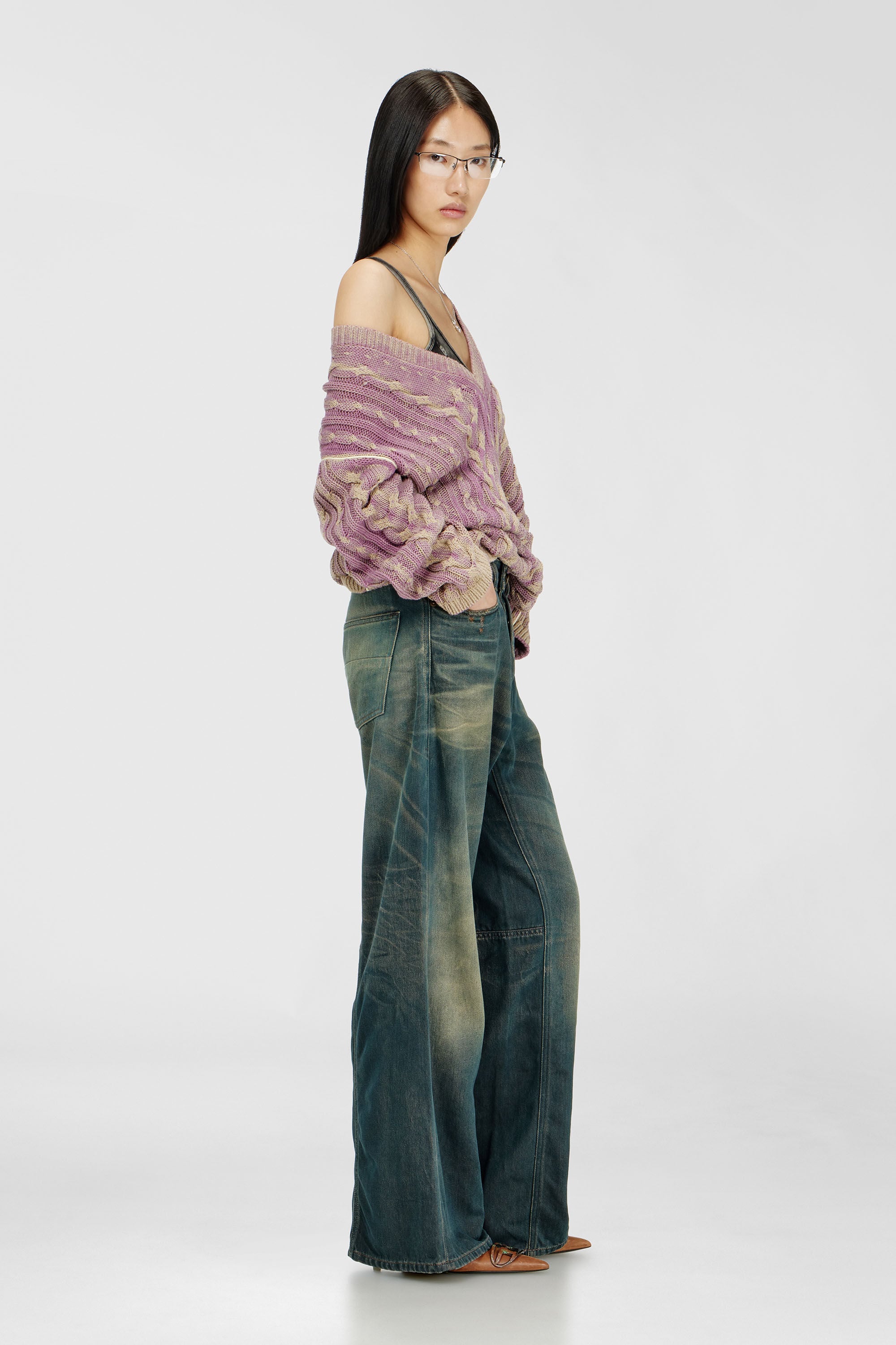 Diesel - Woman's Relaxed Jeans 1996 D-Sire 09P85, Dark Blue - 2
