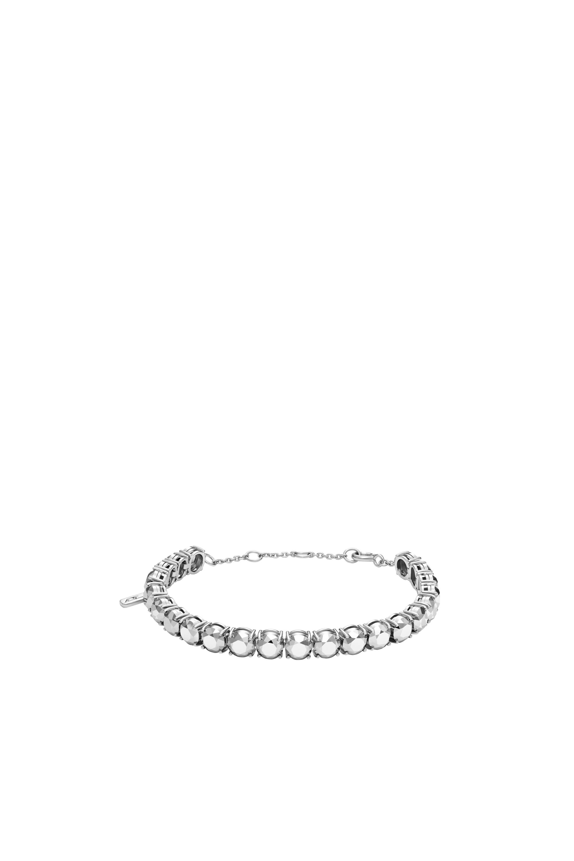 Diesel - DL1354040 STERLING SILVER JEWEL, Unisex's Sterling Silver Diamond Cut Bracelet in Silver - 1