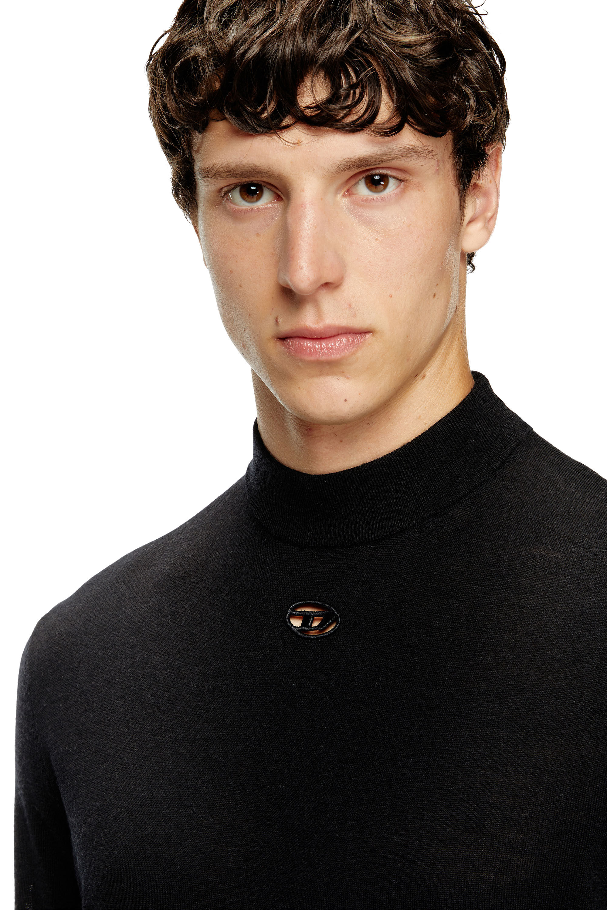 Men's Wool turtleneck jumper | Black | Diesel