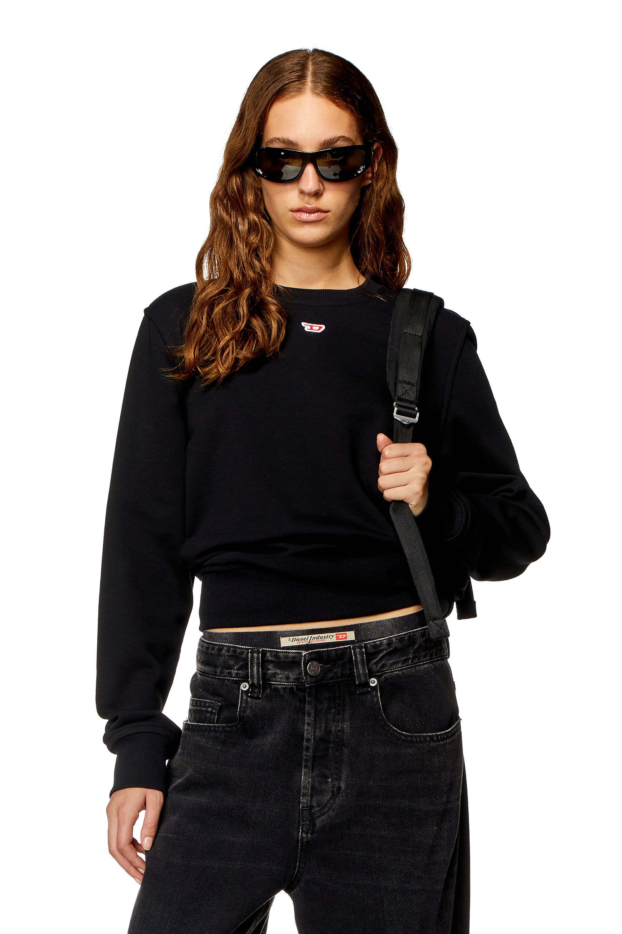 Women's Sweatshirt with D logo | Diesel S-GINN-D