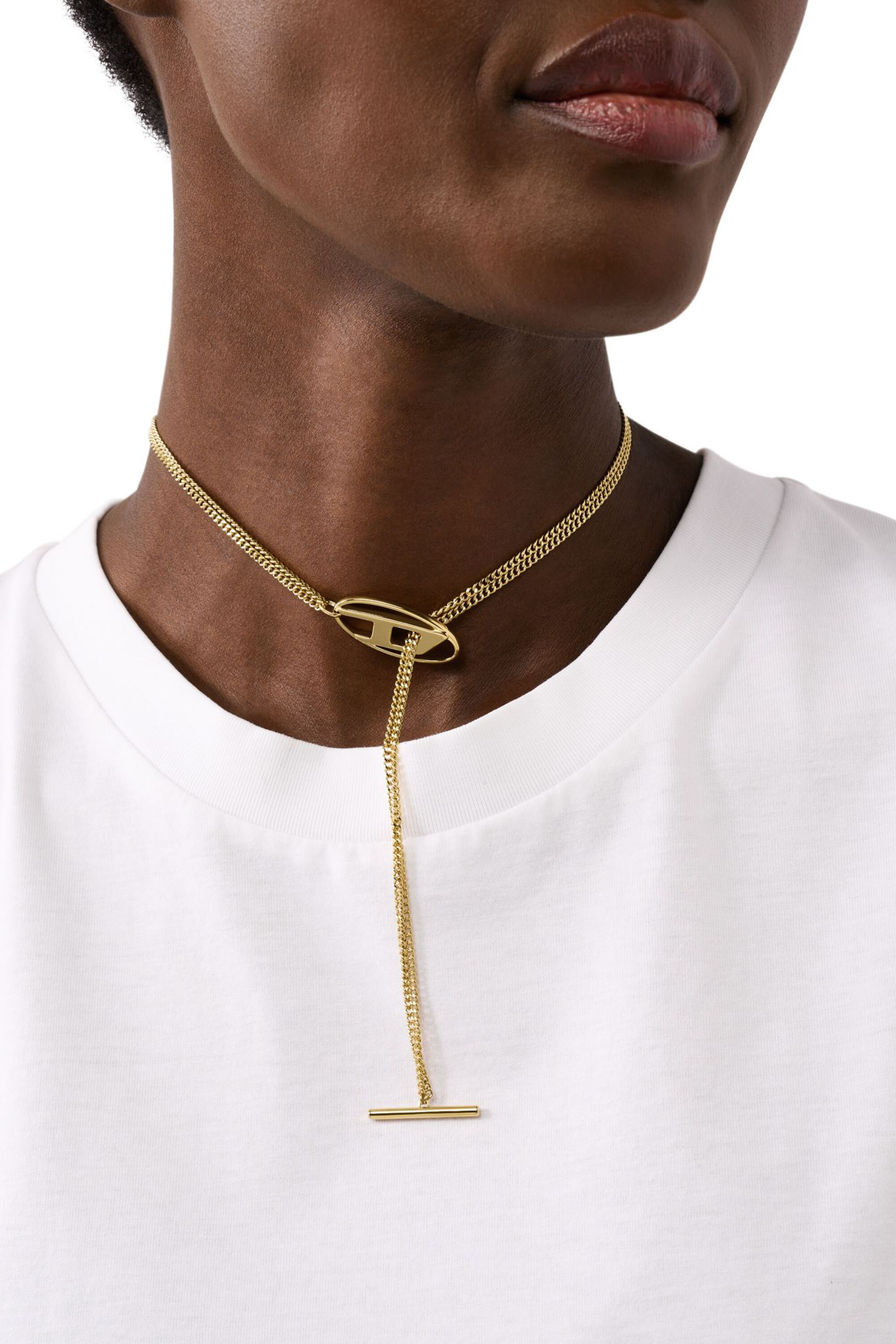 Women's Gold-Tone Stainless Steel Chain Necklace | Gold | Diesel
