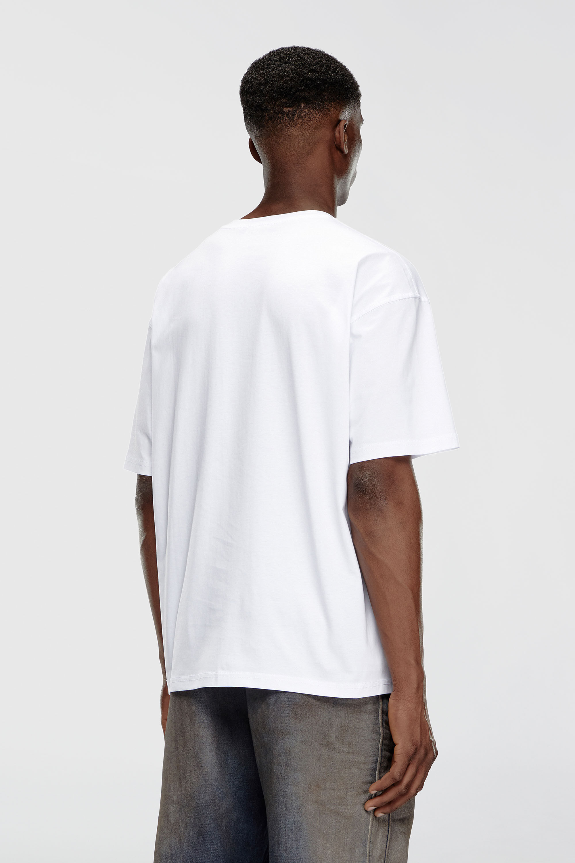 Men's T-shirt with Diesel patch logo | White | Diesel TR
