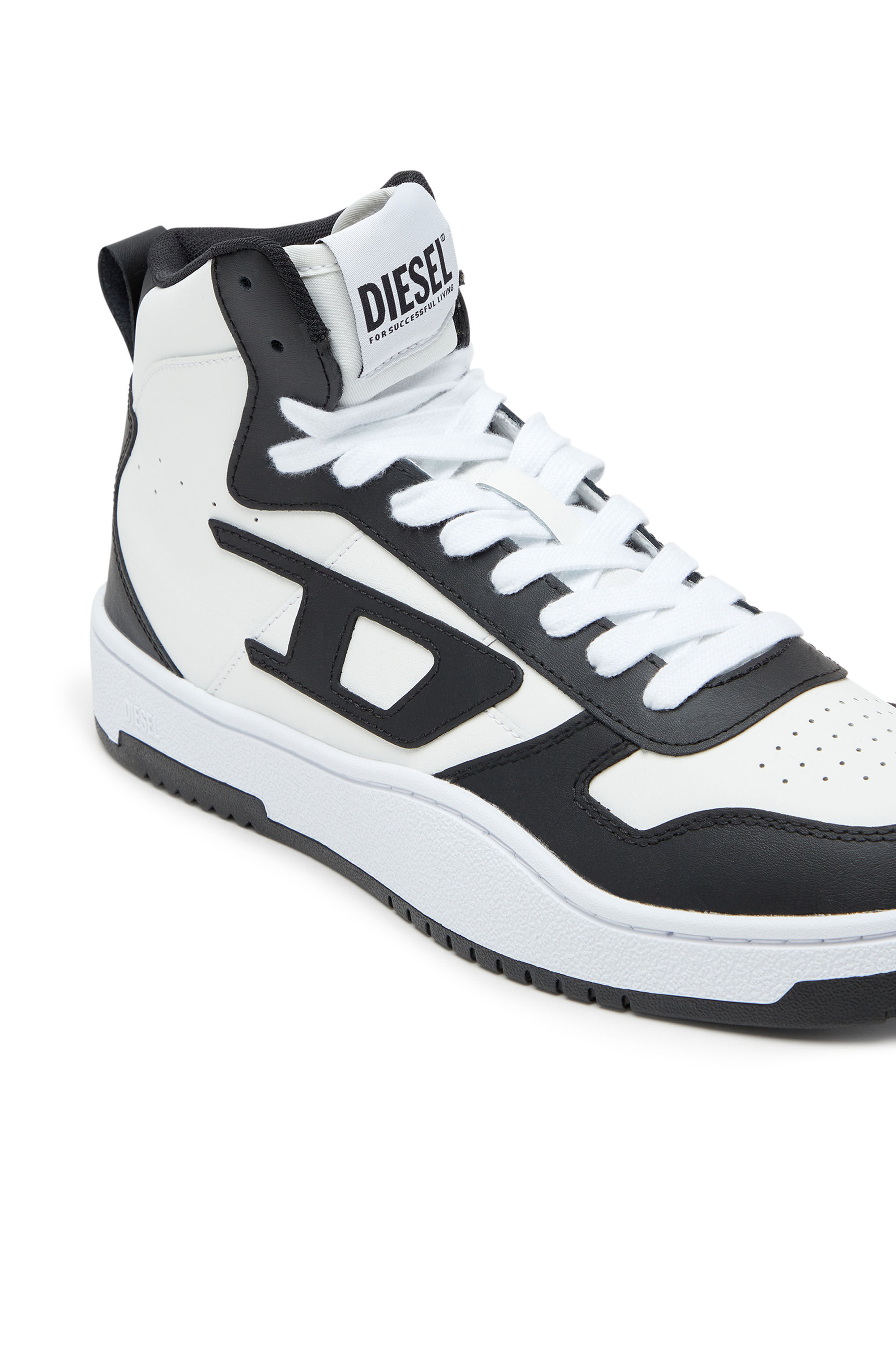 Men's S-Ukiyo-High-top sneakers in leather | Multicolor | Diesel