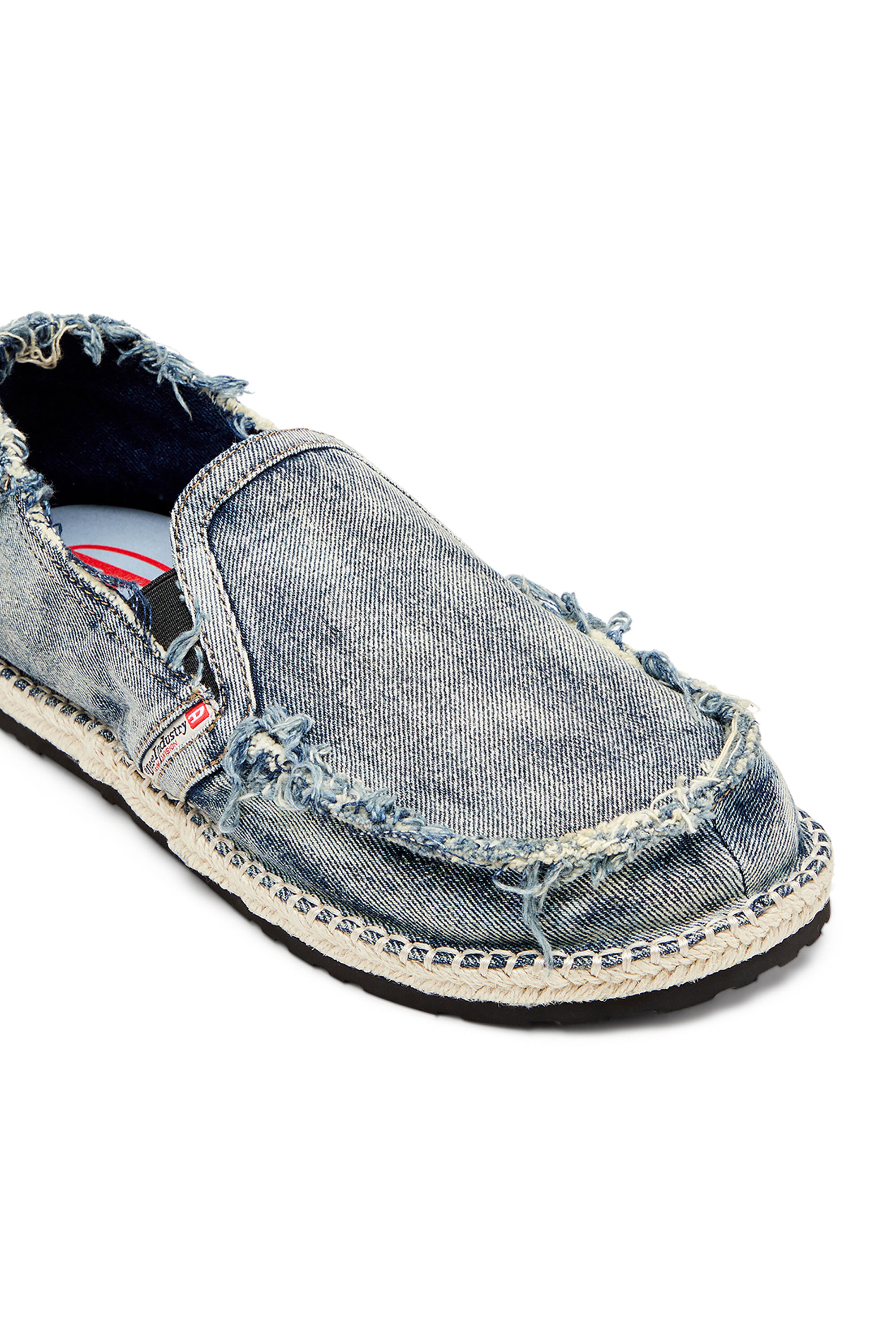 Men's D-Lukas-Espadrille loafers in distressed denim | Blue