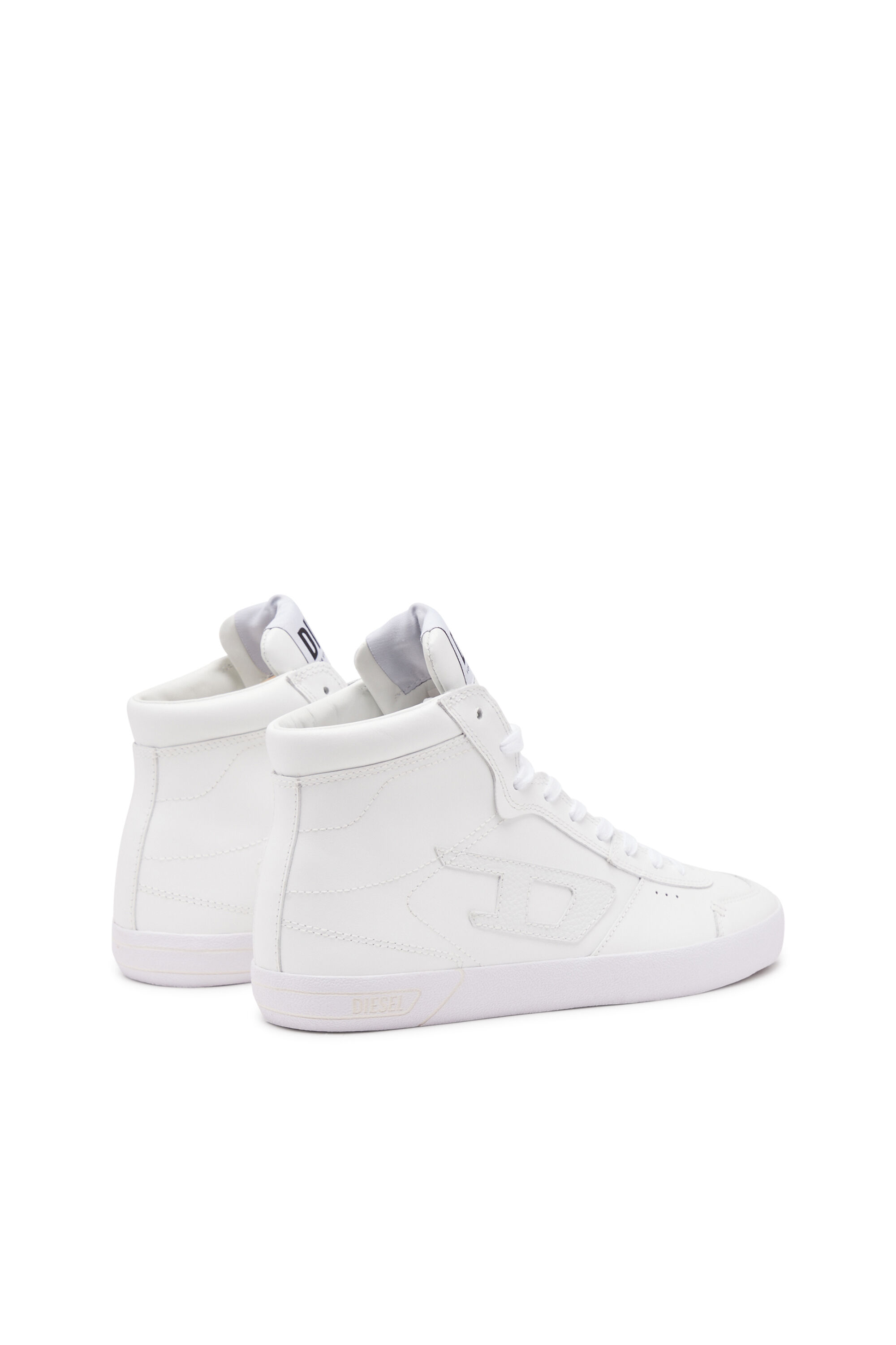 Men's S-Leroji Mid-Leather high-top sneakers | White | Diesel Men's S-Leroji Mid-Leather high-top sneakers | White | Diesel
