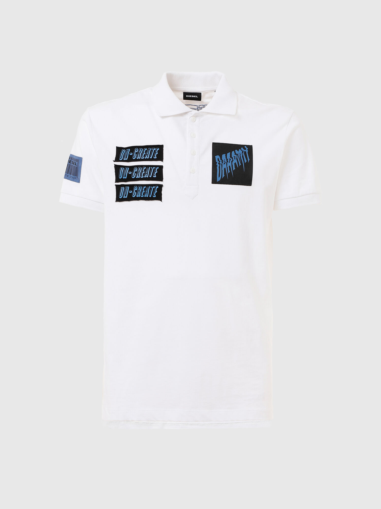 diesel white polo shirt